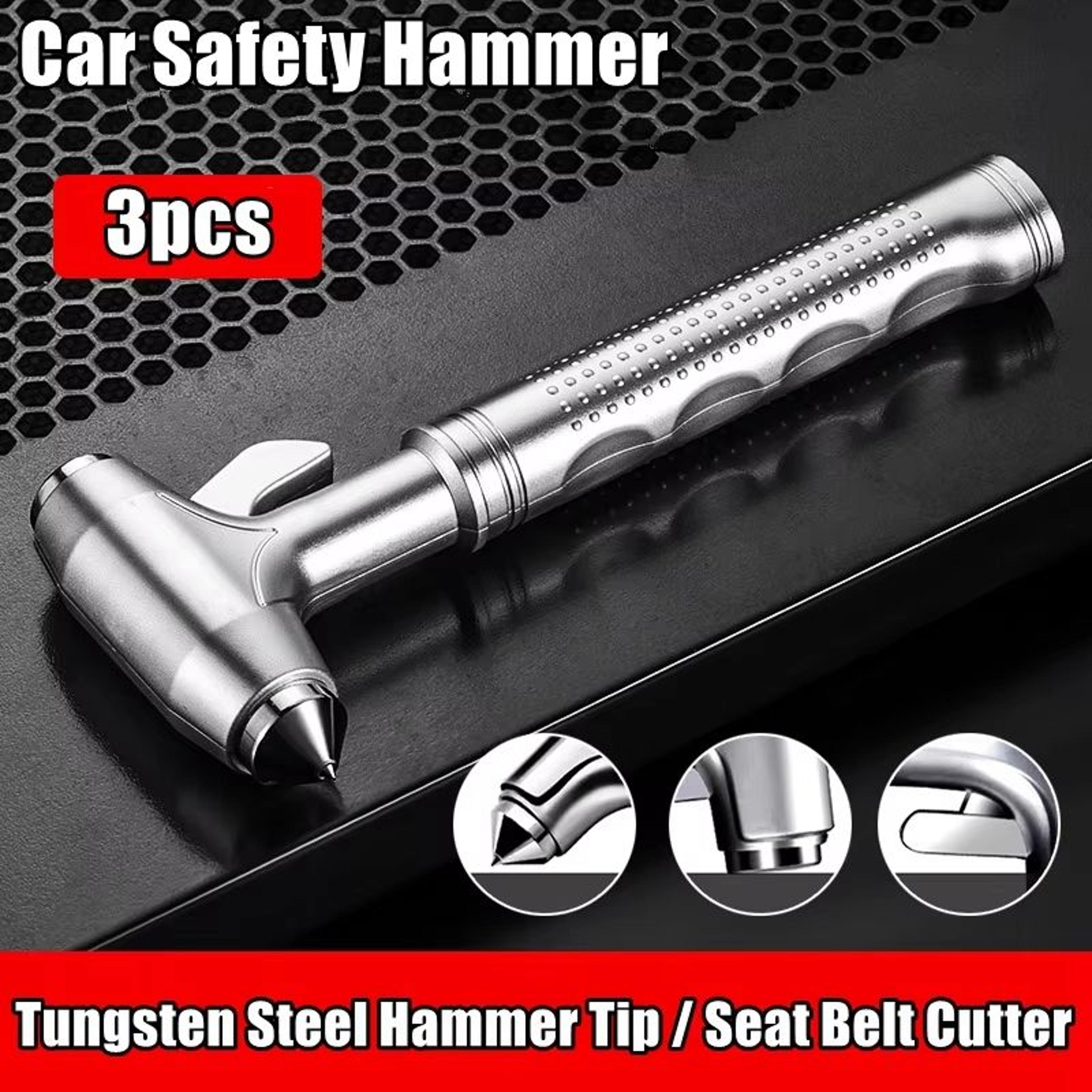JUSTINLAU 2in1 Car Safety Hammer  Seatbelt Cutter  Emergency Escape Tool With Window Breaker 9