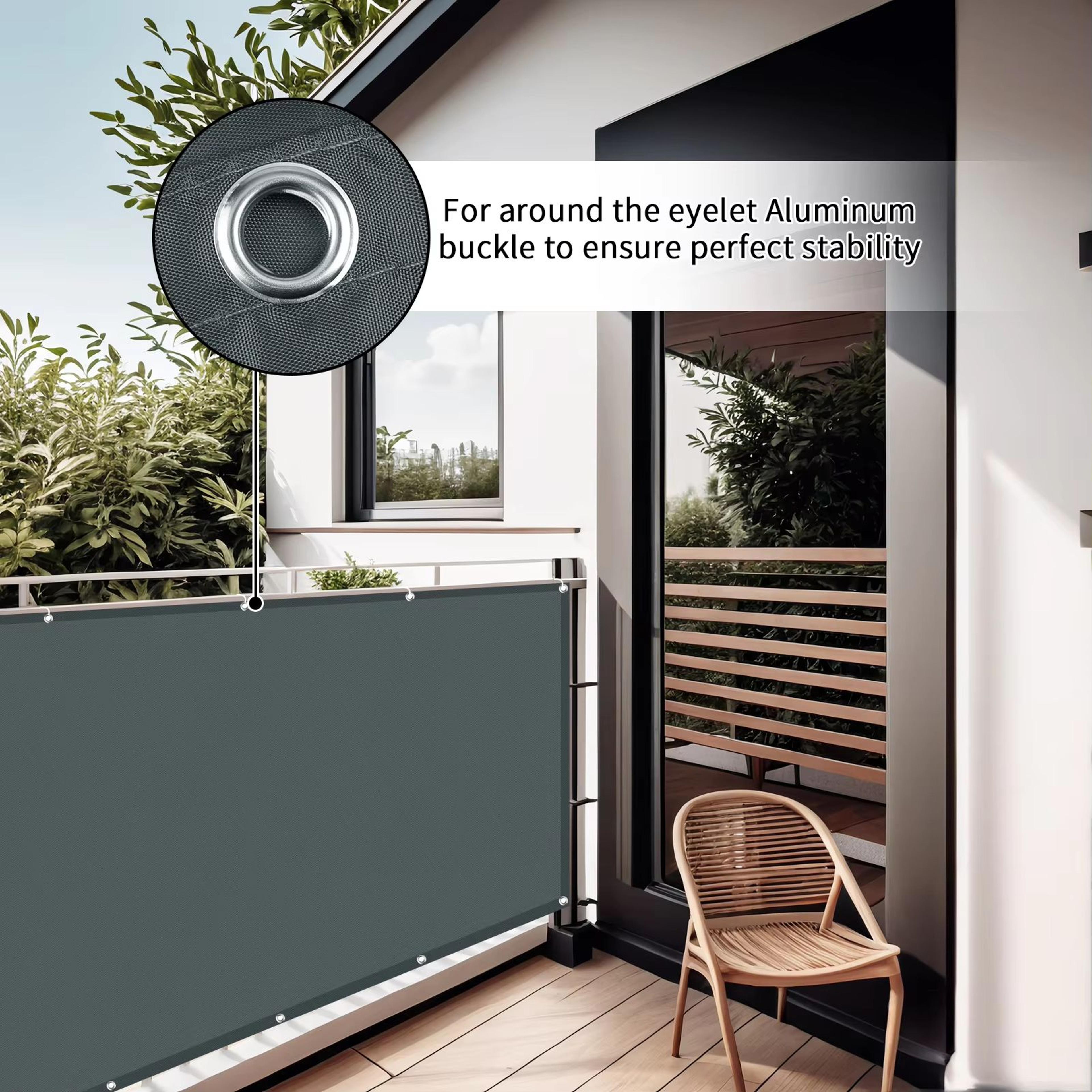 Waterproof Sunshade Sail With Grommets  Outdoor Privacy Cover For Pergola Balcony Patio Garden  Poo 1