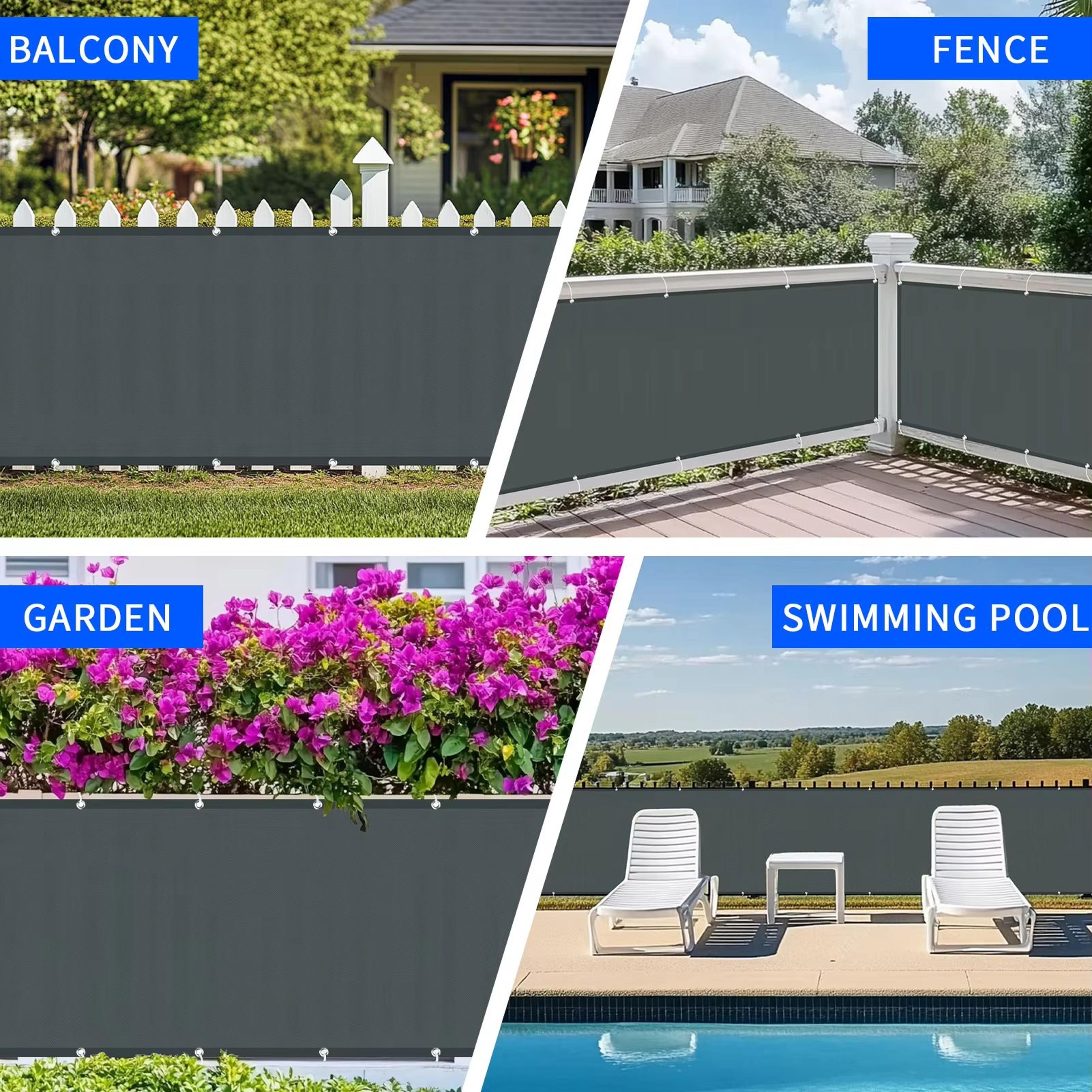 Waterproof Sunshade Sail With Grommets  Outdoor Privacy Cover For Pergola Balcony Patio Garden  Poo 5