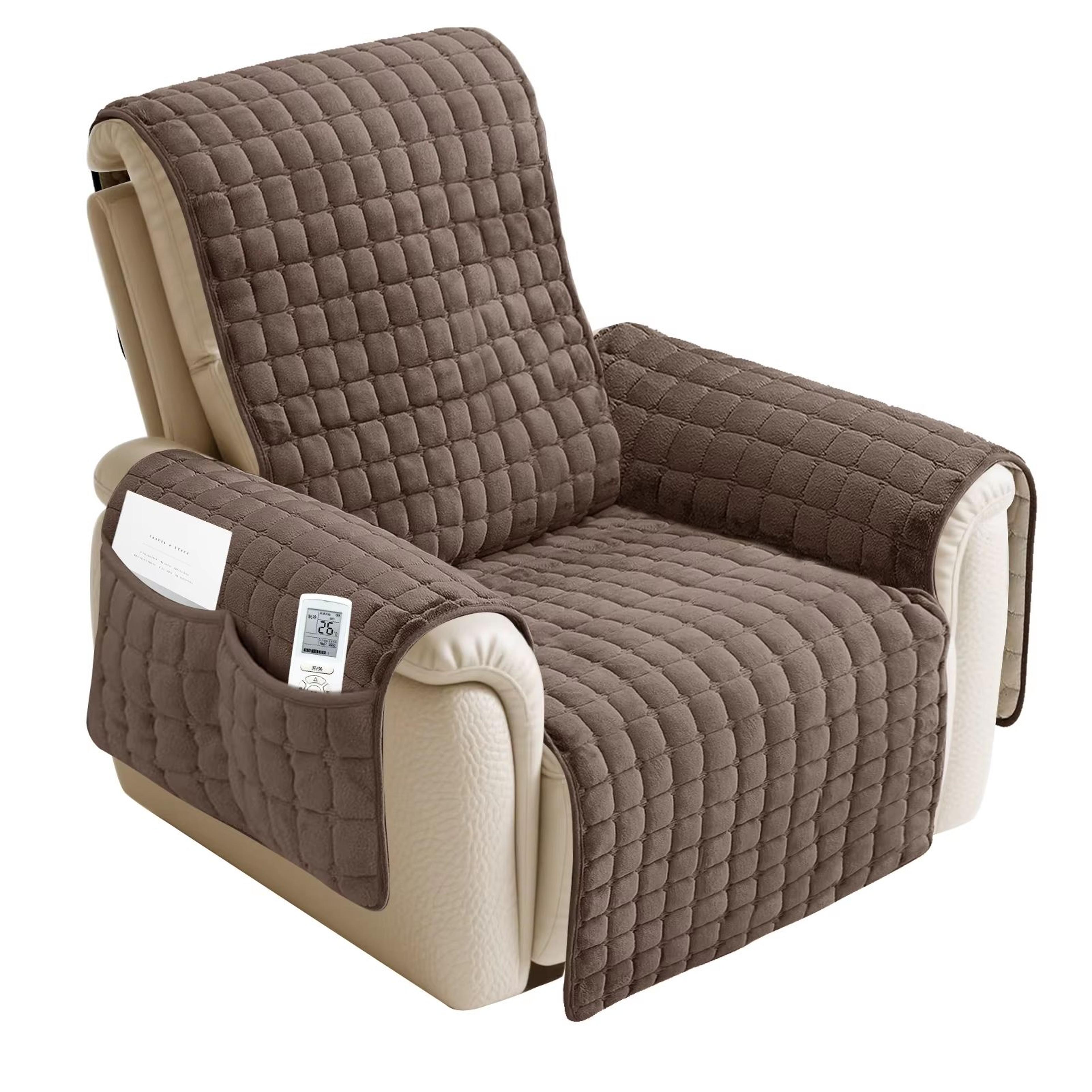 ProtectEase Deluxe Quilted Recliner Cover  Waterproof Armchair  SingleDouble Sofa Protector With Si 13