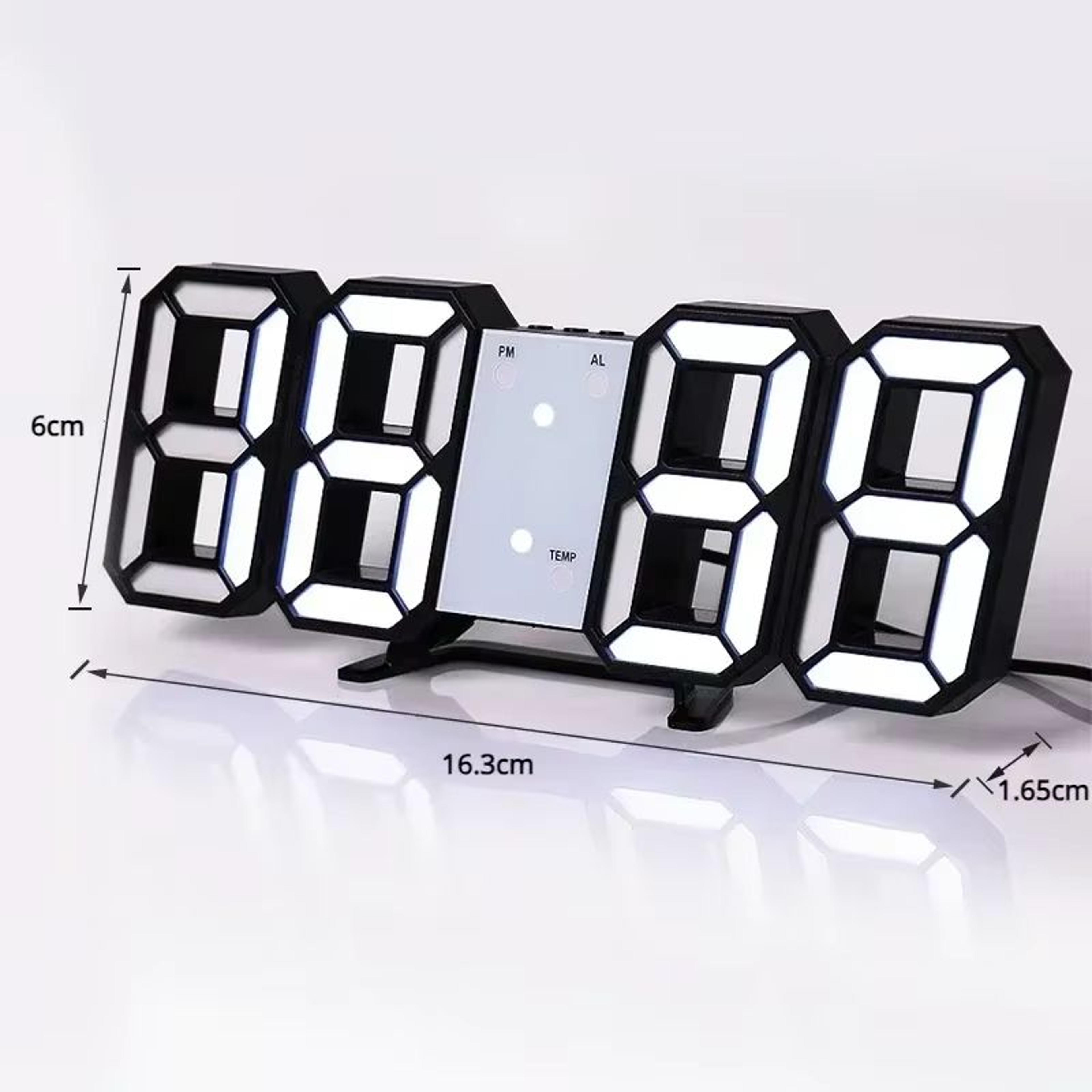 GlowEdge 3D LED Digital Wall Clock  Modern Ambient NightMode Timepiece For Bedroom  Living Room 4