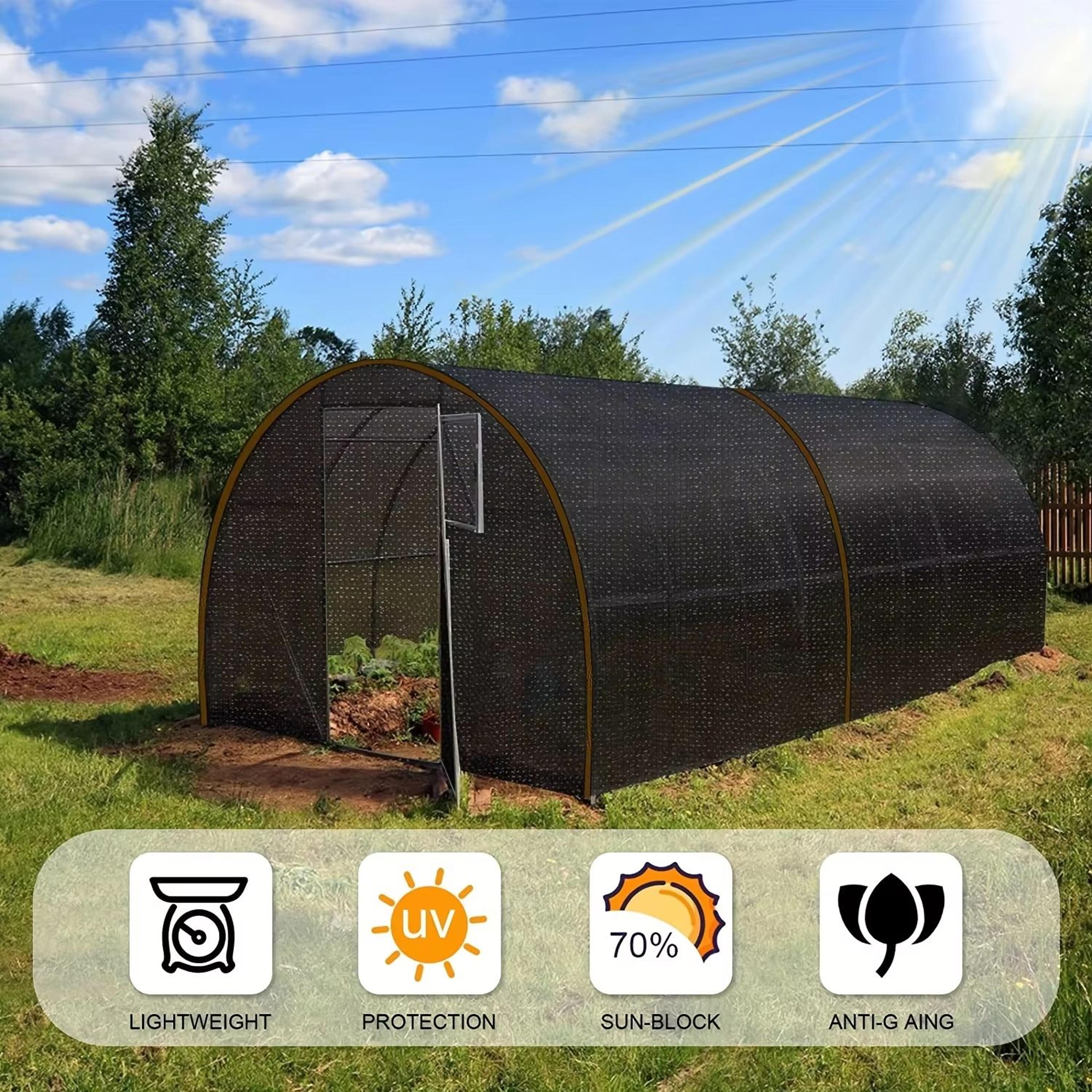SunGuard Black Shade Cloth Mesh Cover  HeavyDuty Sun Net With Taped Edge  Grommets For Pergolas Gre 4