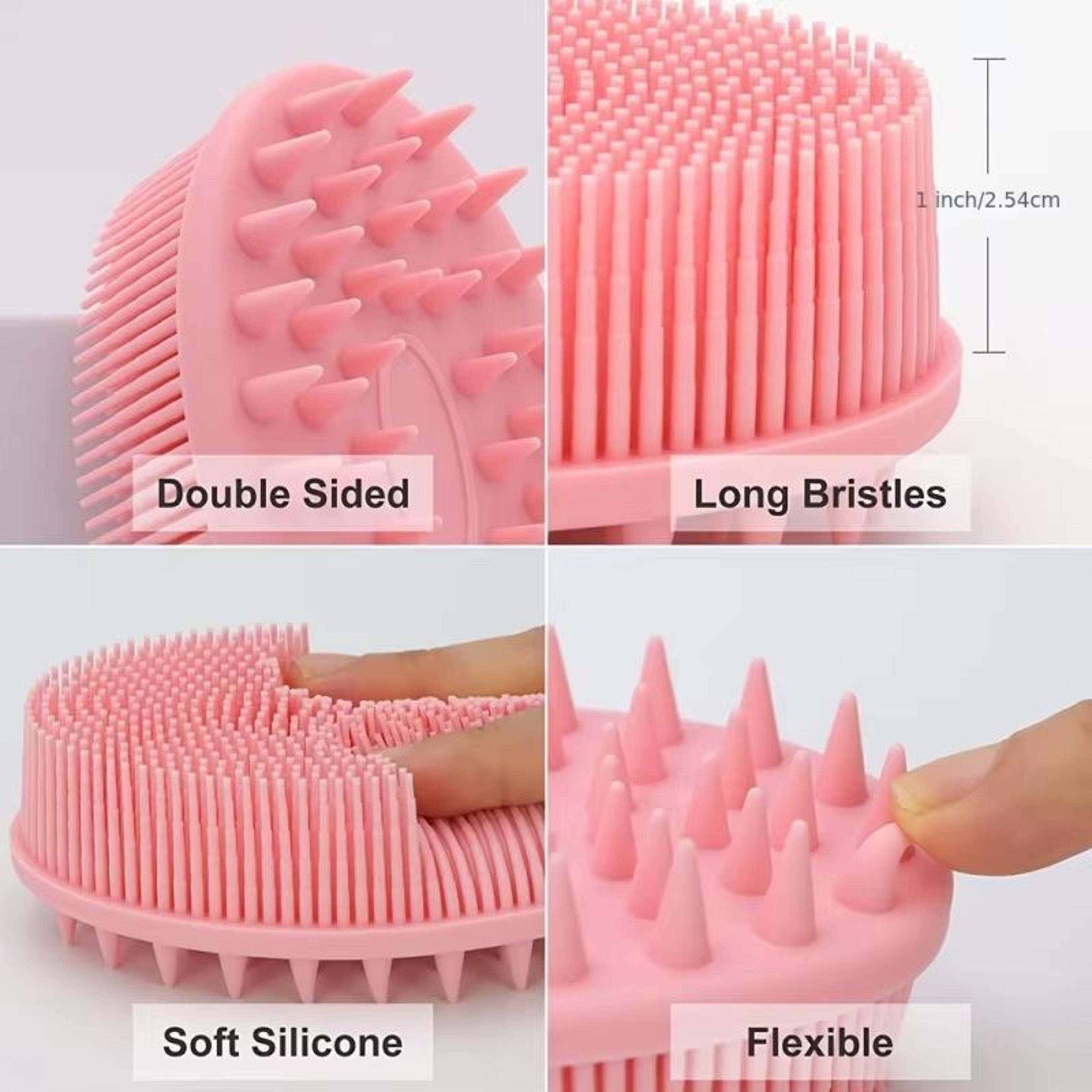 DualSpa Silicone 2in1 Shower Brush  Body  Scalp Exfoliator 0