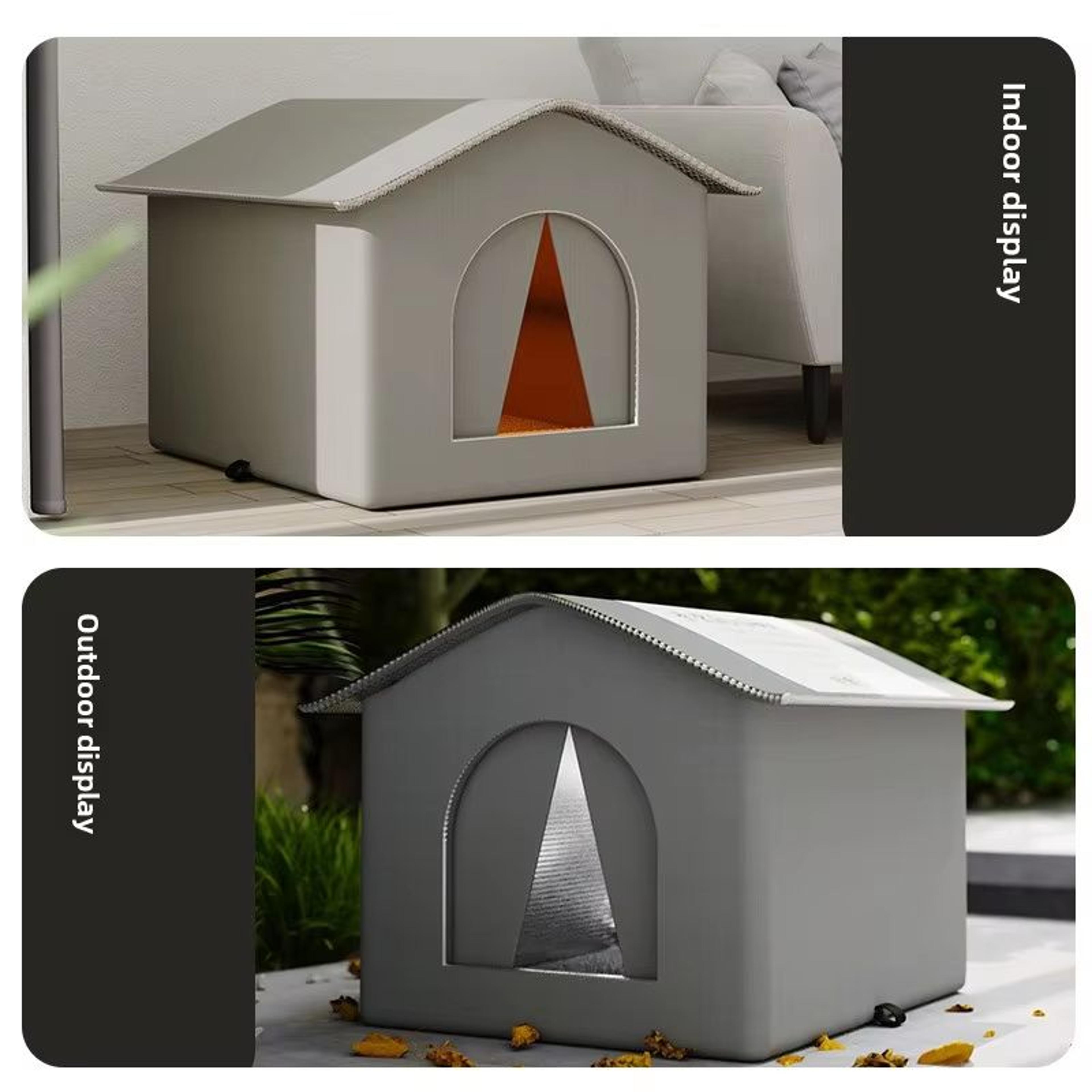 CozyCave Waterproof Outdoor Pet House  Foldable Winter Warm Bed For Small Dogs  Cats 4