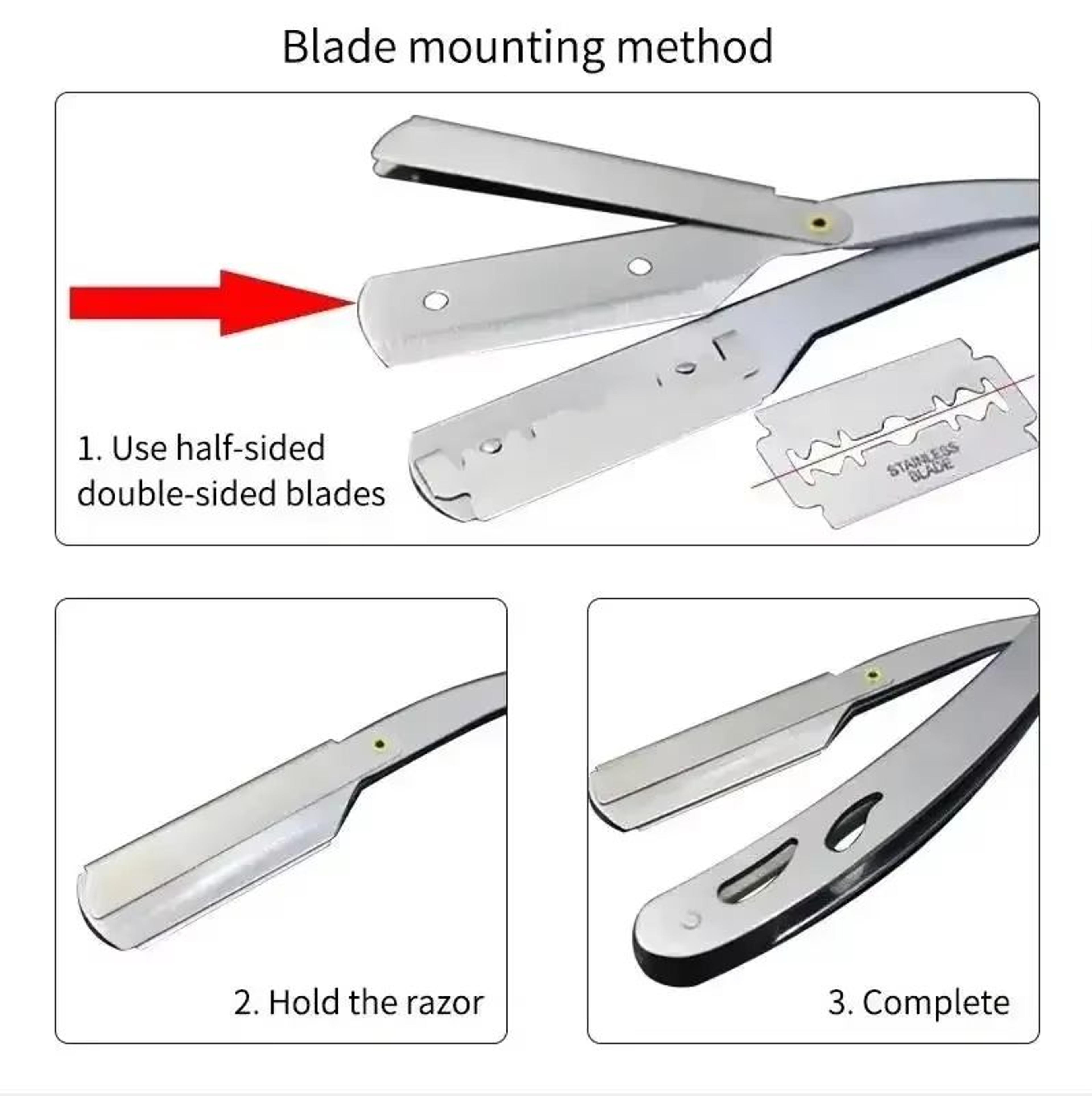 PrecisionCut Professional StraightEdge Razor  Stainless Steel Folding Shaver For Barbers  Grooming  5