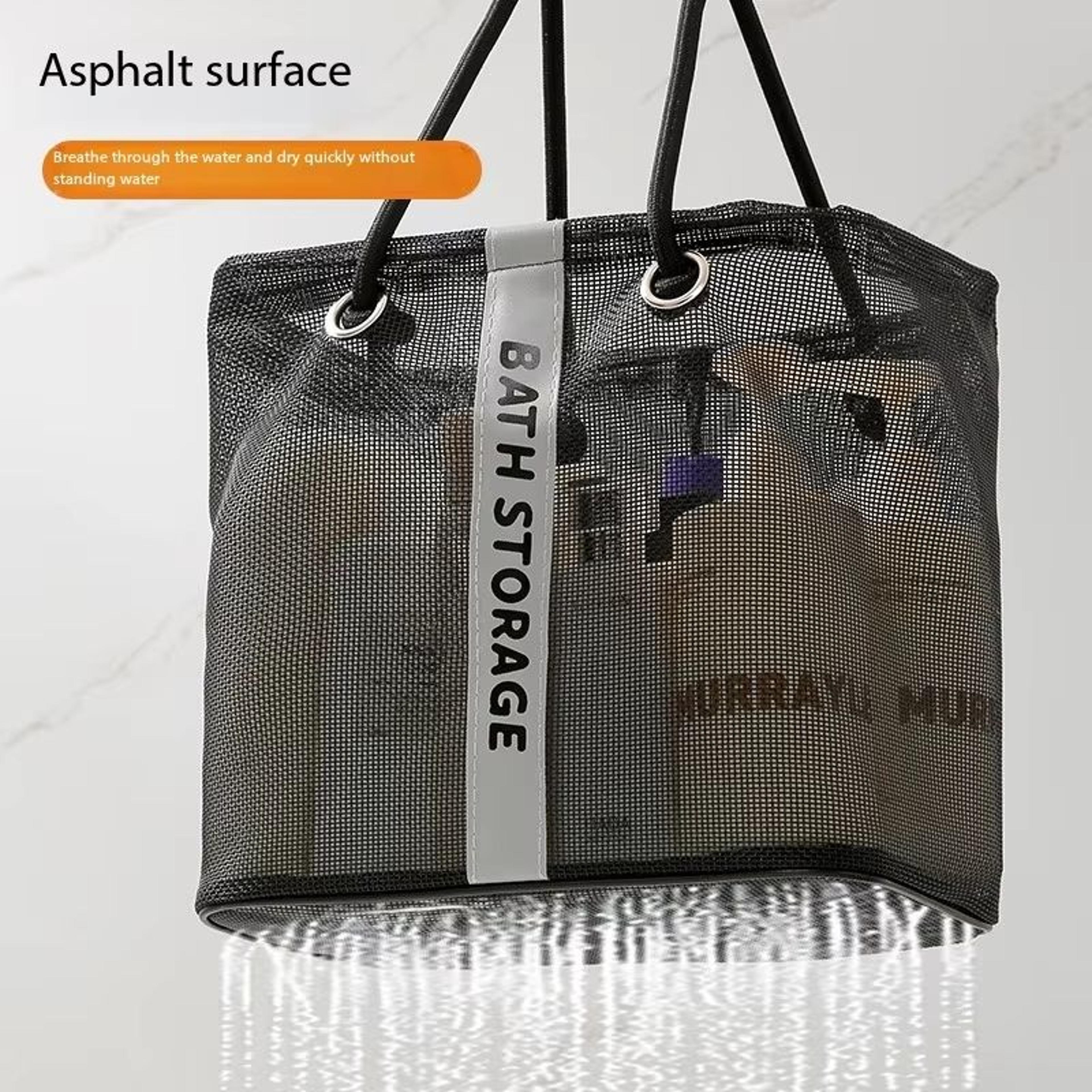 Eco Mesh 2in1 Collapsible Drain Basket  Portable Travel Toiletry  Swim Organizer Bag 2
