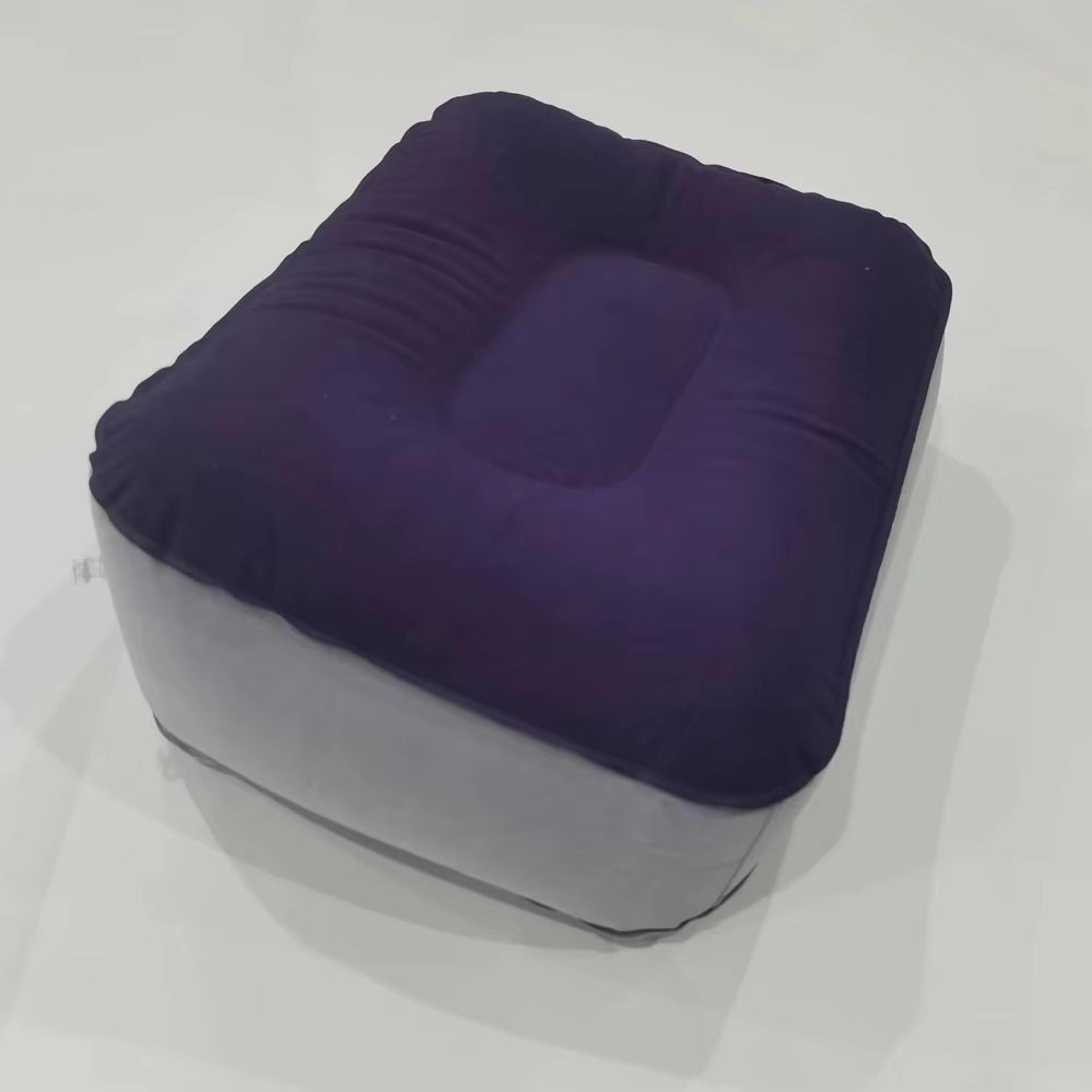 TravelLift Inflatable Footrest Pillow  Portable PVC Air Cushion Leg Rest For Travel Office  Home 4
