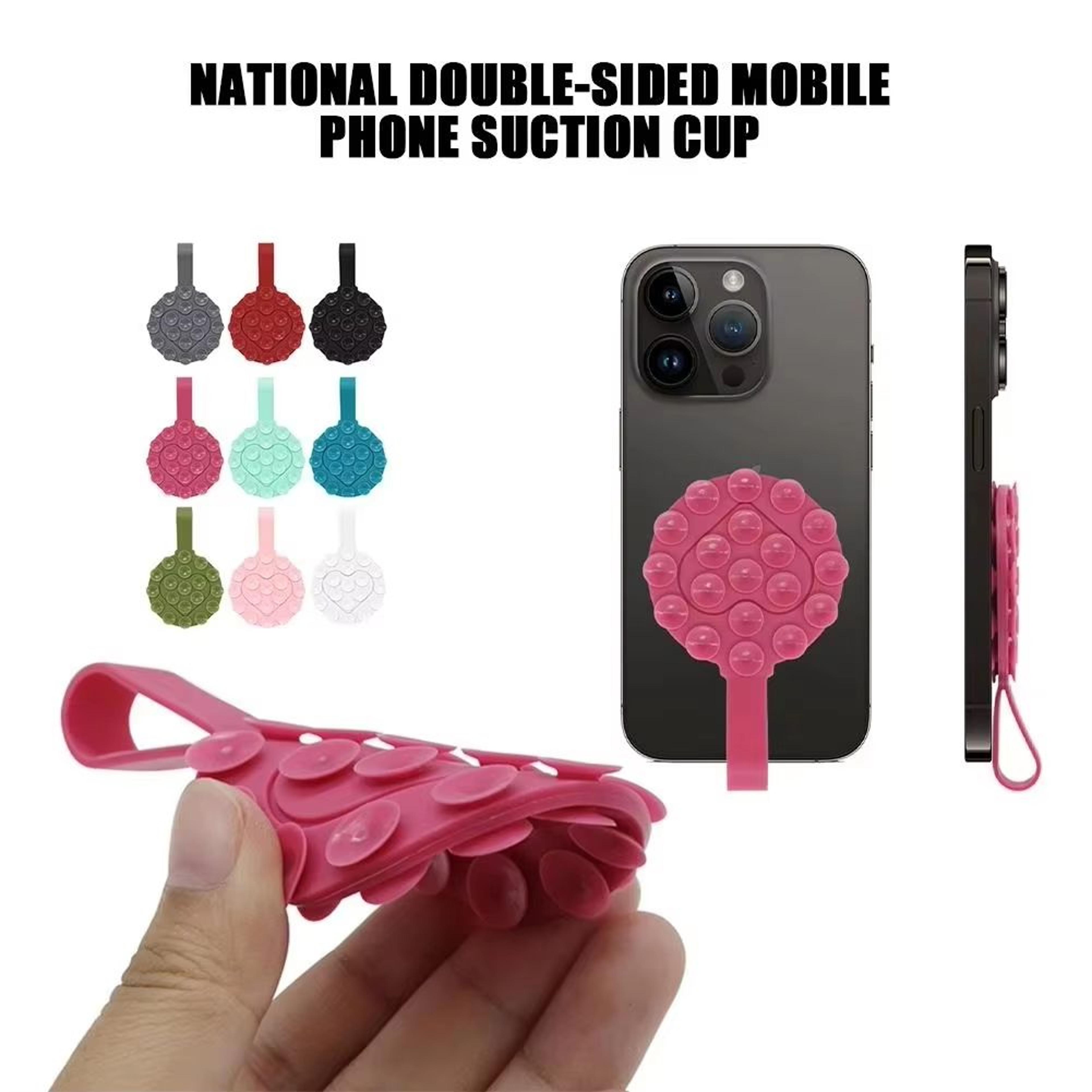 SuctionGrip Silicone DoubleSided Suction Cup Mobile Phone Stand  Portable AntiSlip Holder For Car D 1