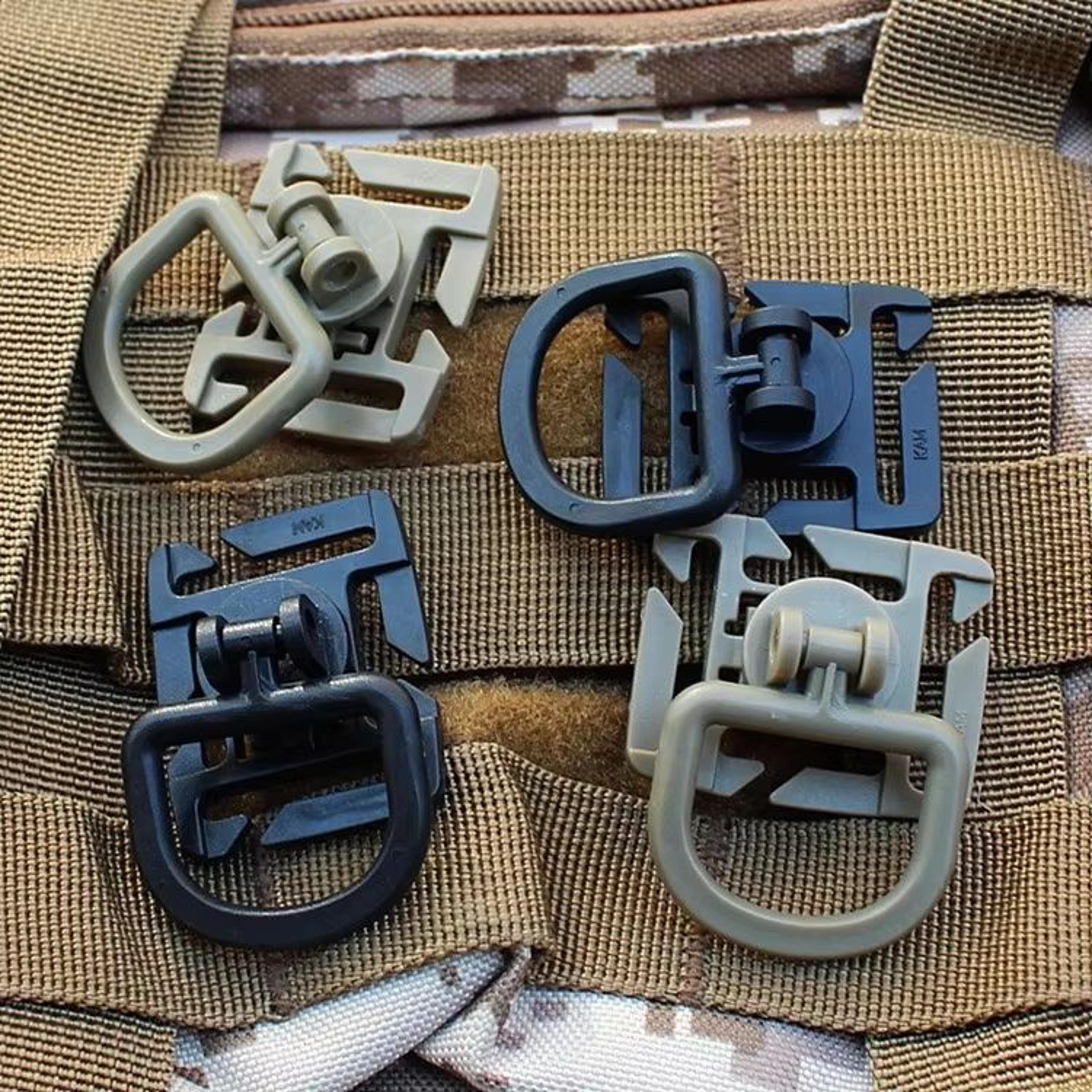 360 Tactical DRing Clips  HeavyDuty MOLLE Webbing Attachments For Backpacks Belts  Outdoor Gear 2