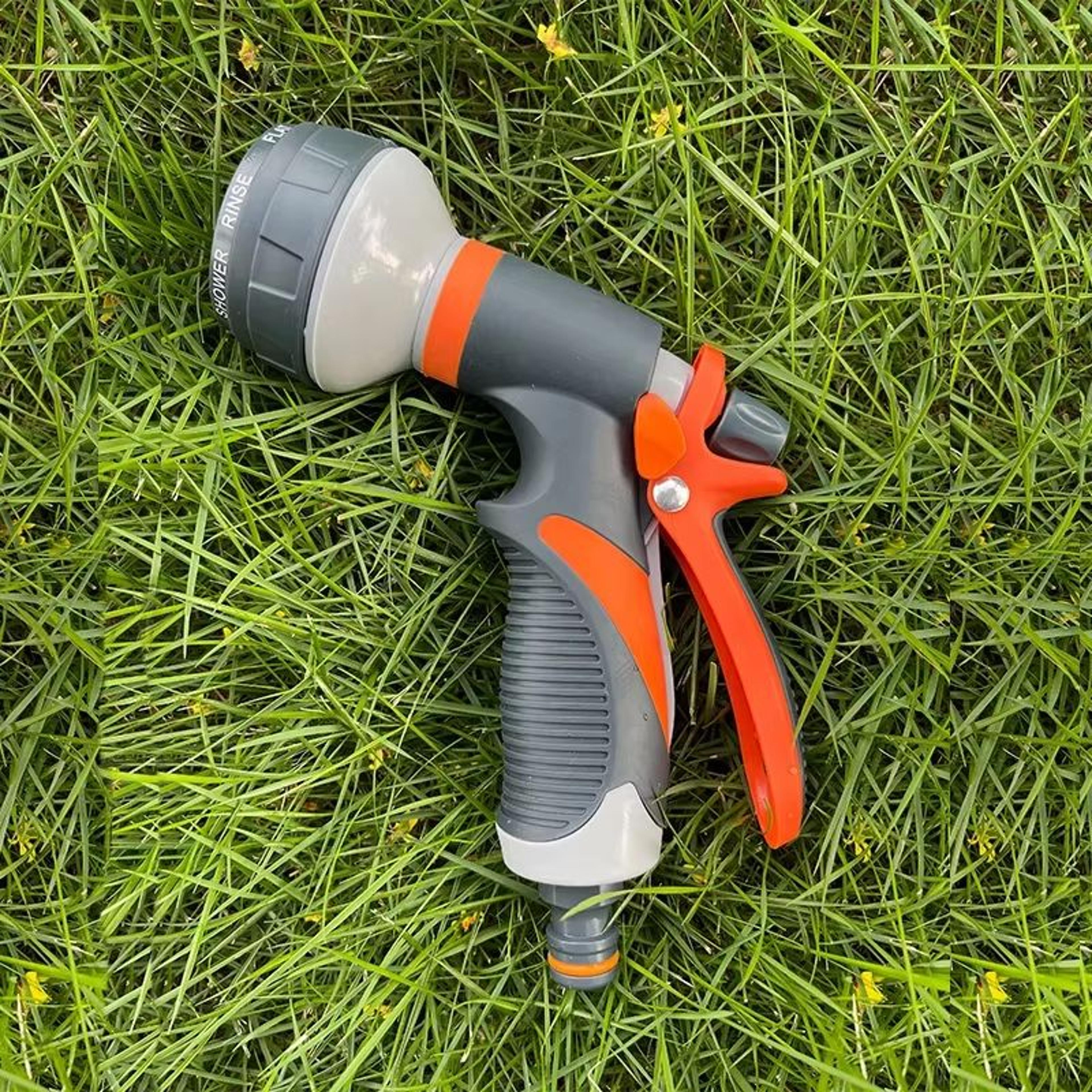 adjustable garden hose spray nozzle – corrosion-resistant tpr/pvc water gun for car wash & garden