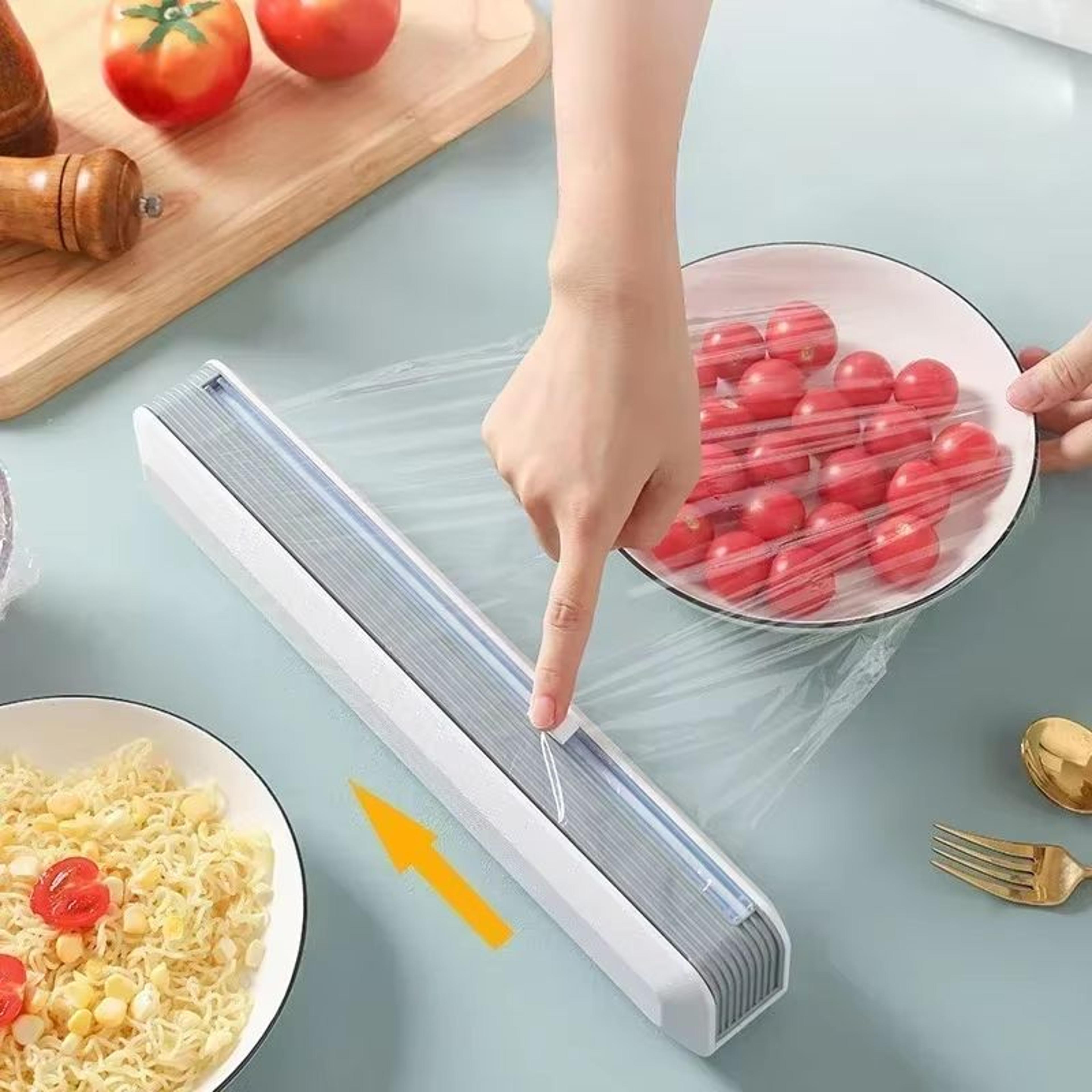 Magnetic Kitchen Wrap Dispenser  Cutter Box  Reusable Cling Film Foil  Aluminum Dispenser 1