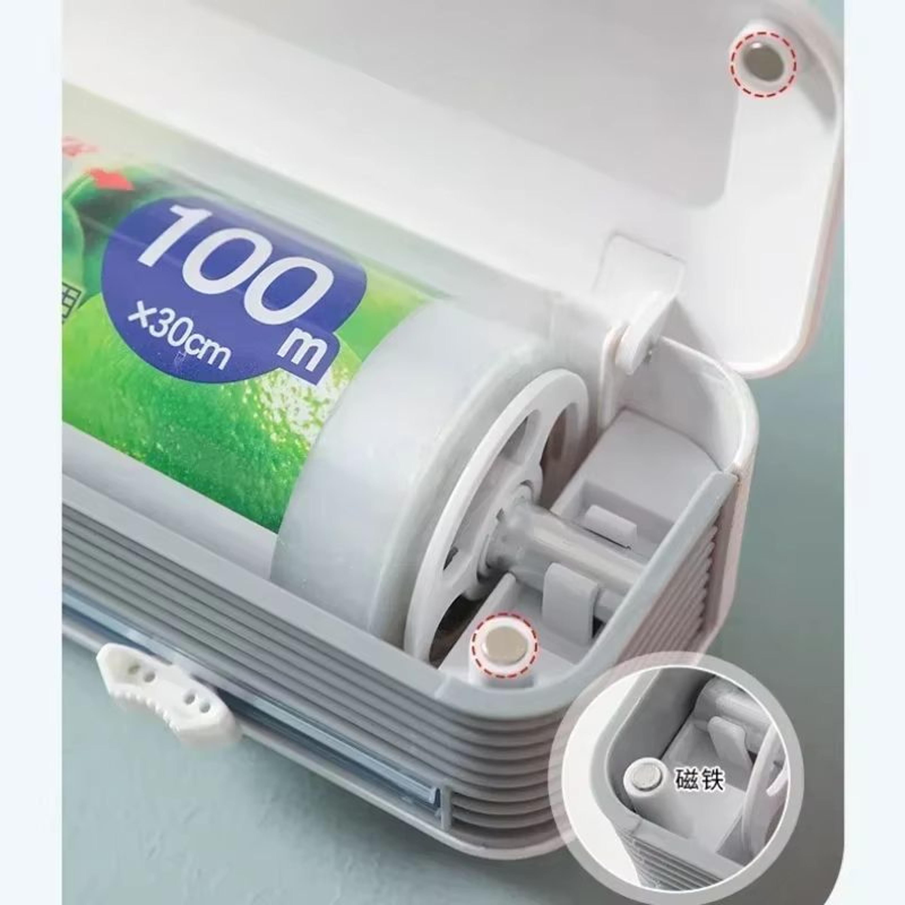 Magnetic Kitchen Wrap Dispenser  Cutter Box  Reusable Cling Film Foil  Aluminum Dispenser 5