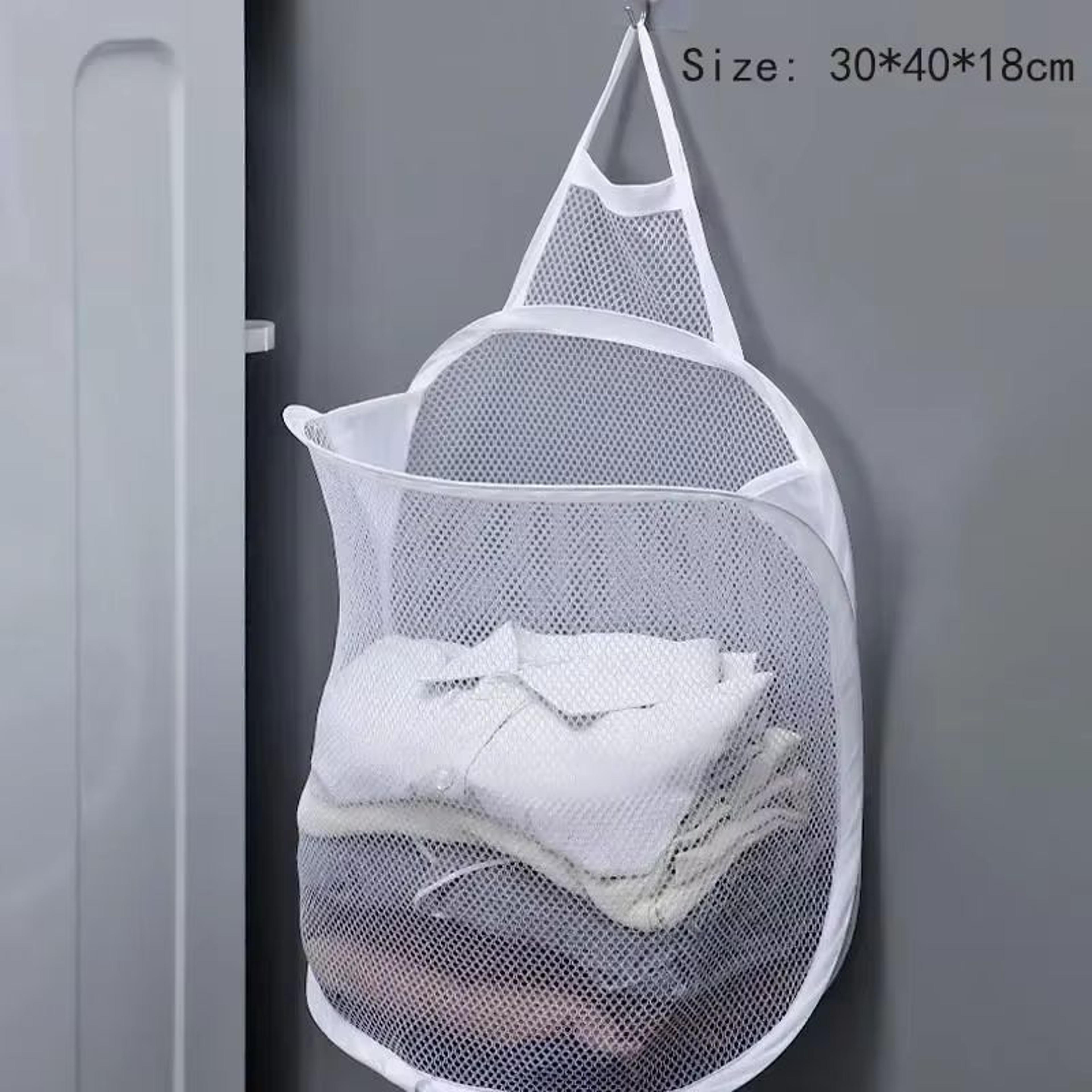 Creative Mesh Laundry Popup Hamper  Foldable Lightweight Laundry Basket With Durable Handles For La 6