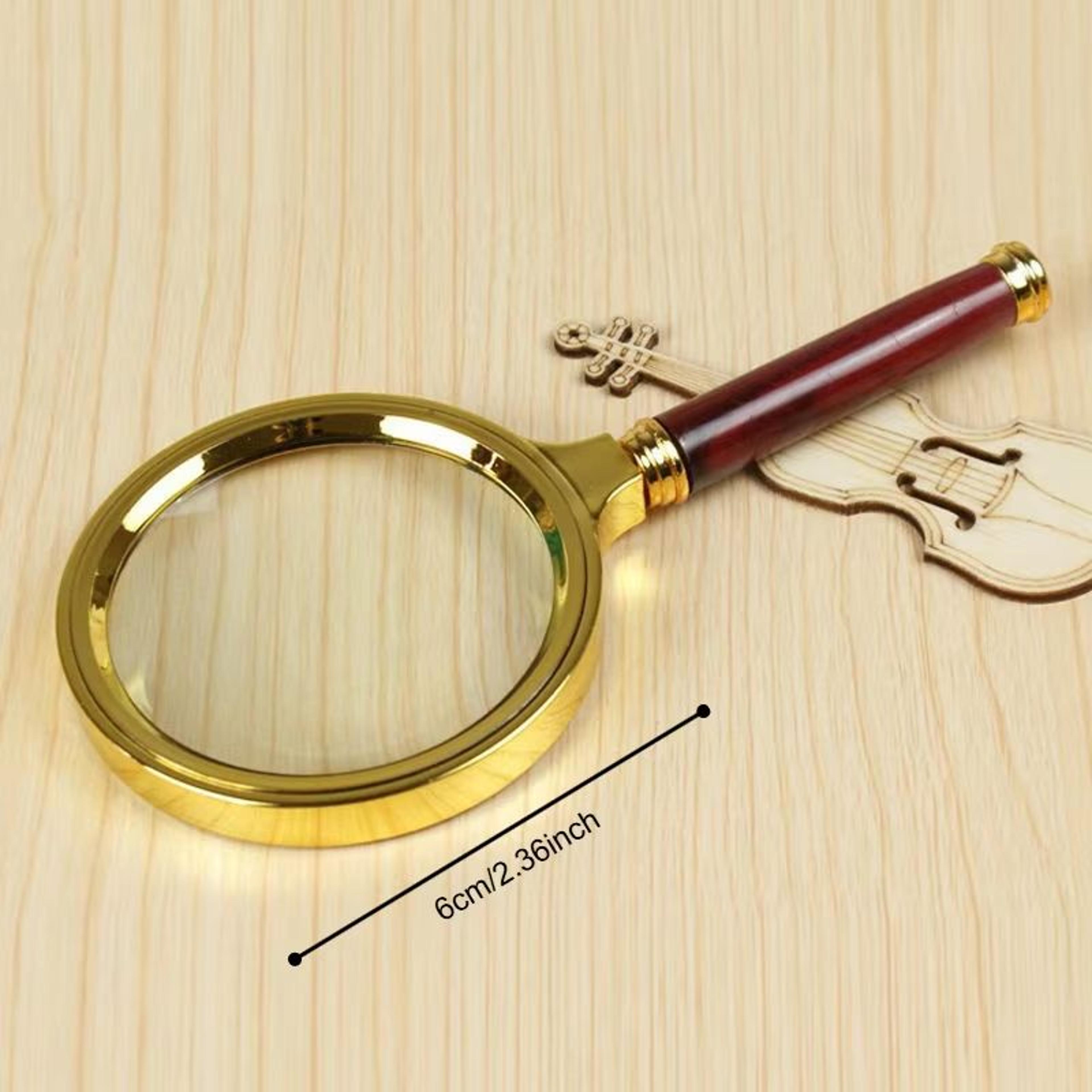 Handheld Metal 50x HighDefinition Magnifying Glass  Metal Frame Magnifier For Reading Scientific Ex