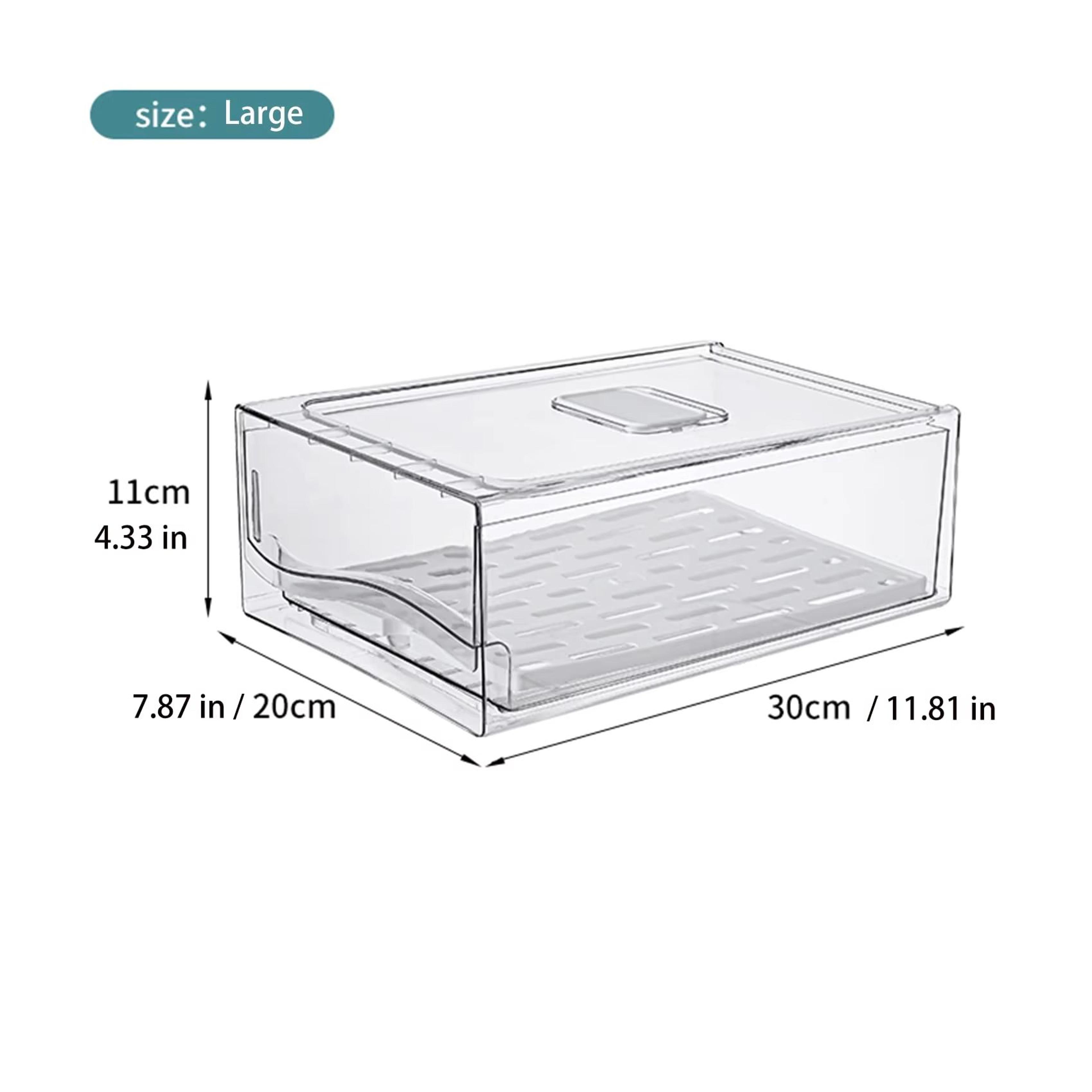 Stackable Refrigerator Organizer Bins  Reusable Food Storage Containers  Fridge Drawer Organizer Fo 1