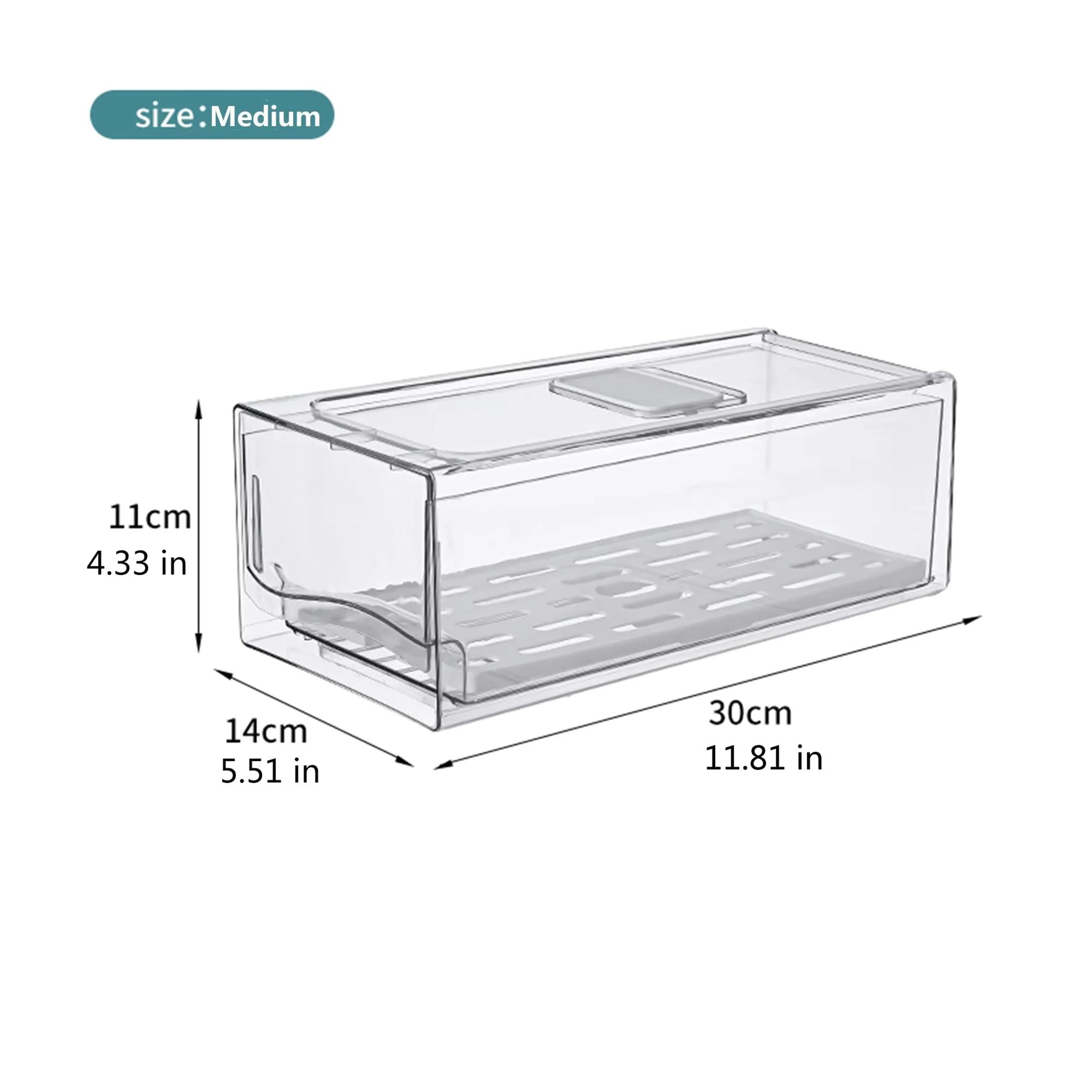 Stackable Refrigerator Organizer Bins  Reusable Food Storage Containers  Fridge Drawer Organizer Fo 6