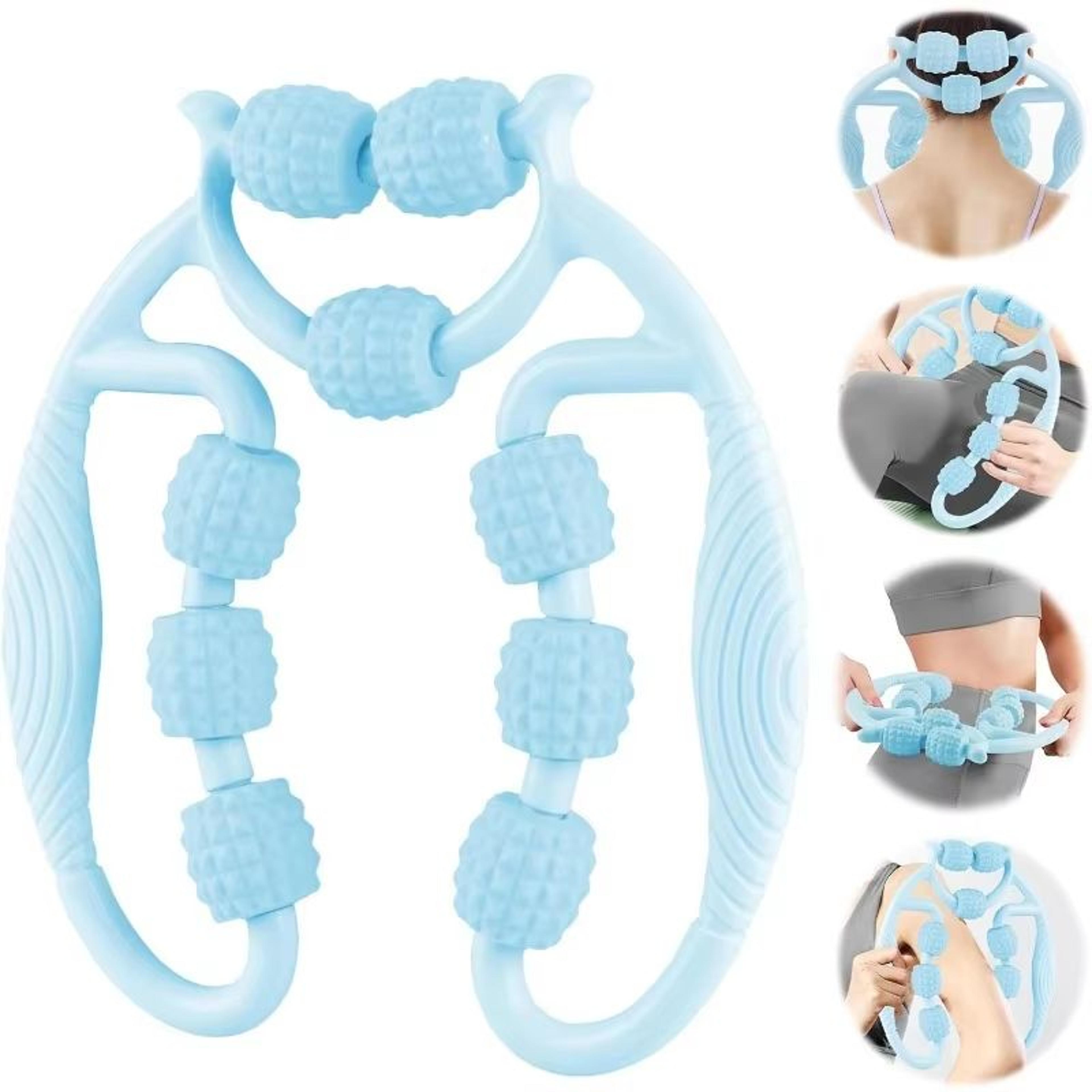 premium deep-tissue leg & body massage roller with handle – cellulite & lymphatic support