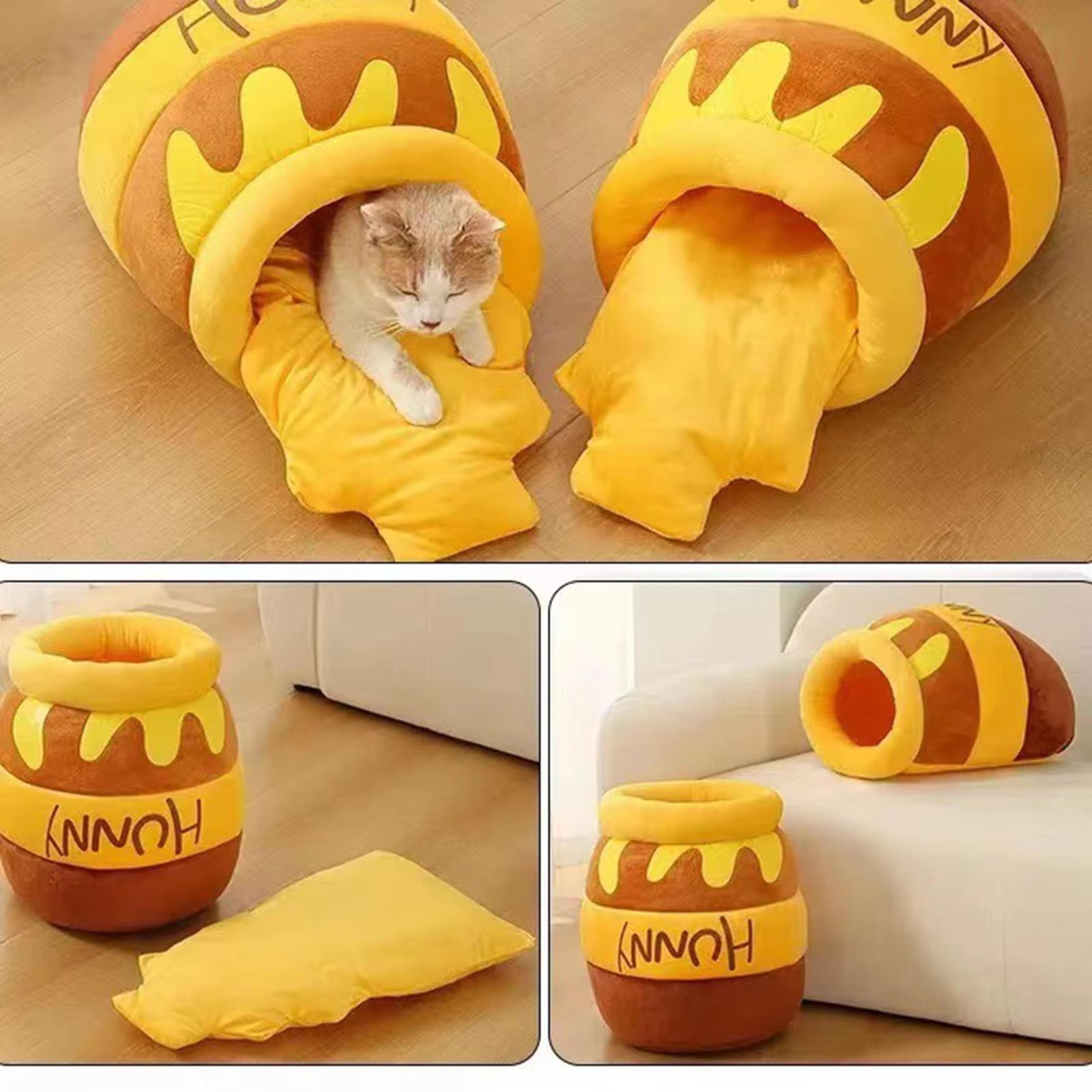 HoneyPot Warm Kennel Nest Cat Bed  Soft Pet Cave With Removable Cushion  NonSlip Bottom 2