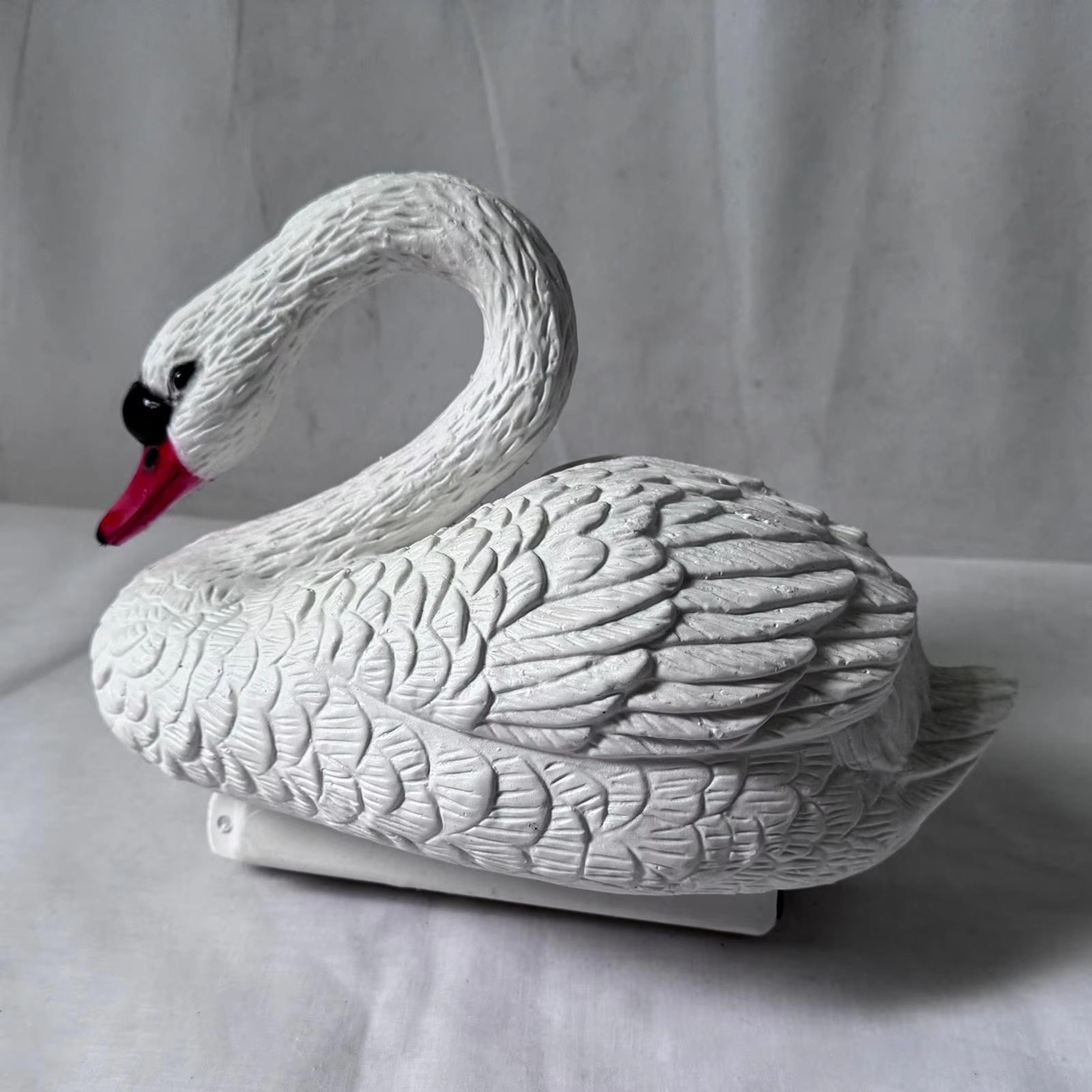 ElegantFloat Handwoven Floating Swan Figurine  Decorative Garden  Pond Ornament 2