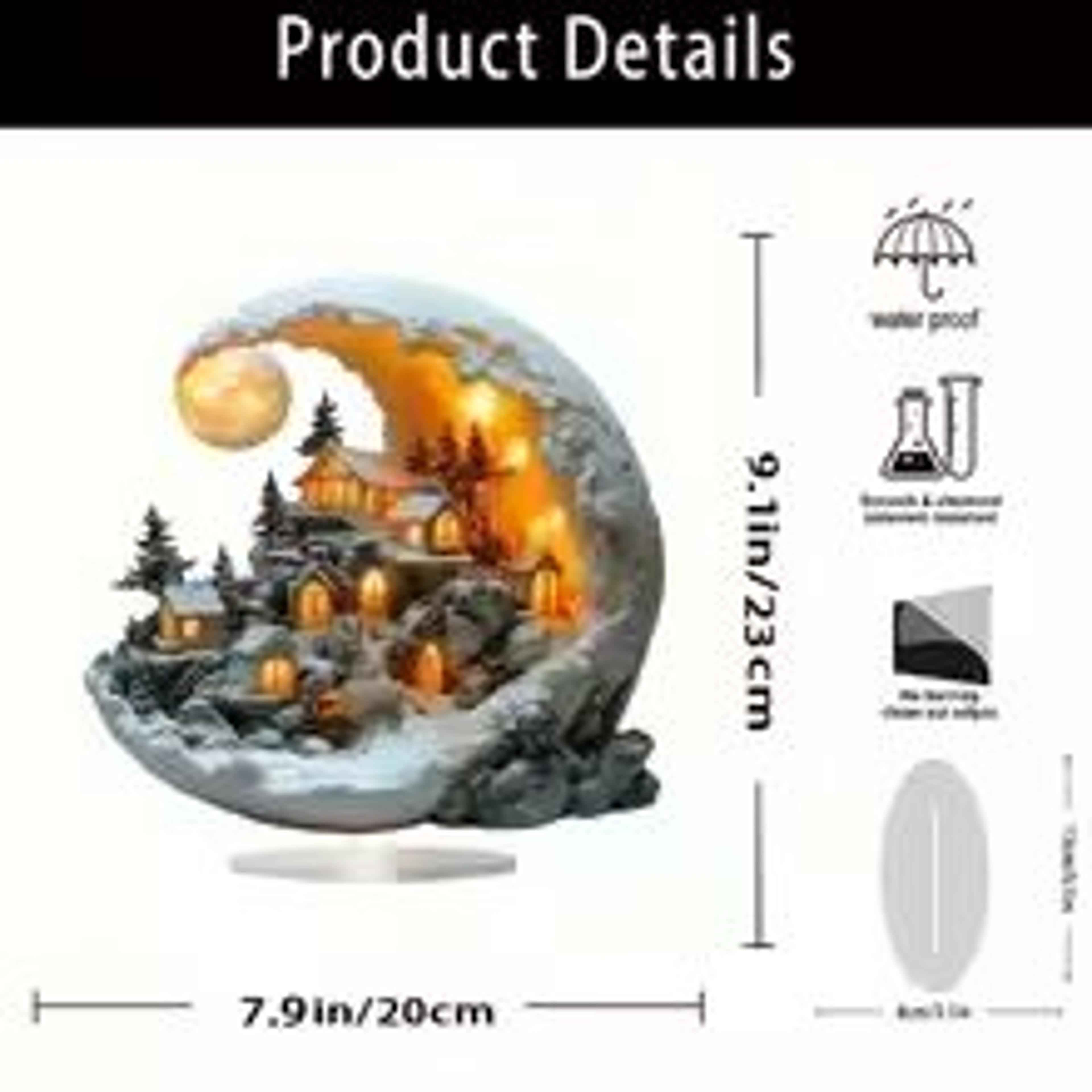 Christmas Moon House Decorations  Bohemian Acrylic Display Stand For Home Ornaments  Xmas Gifts 4