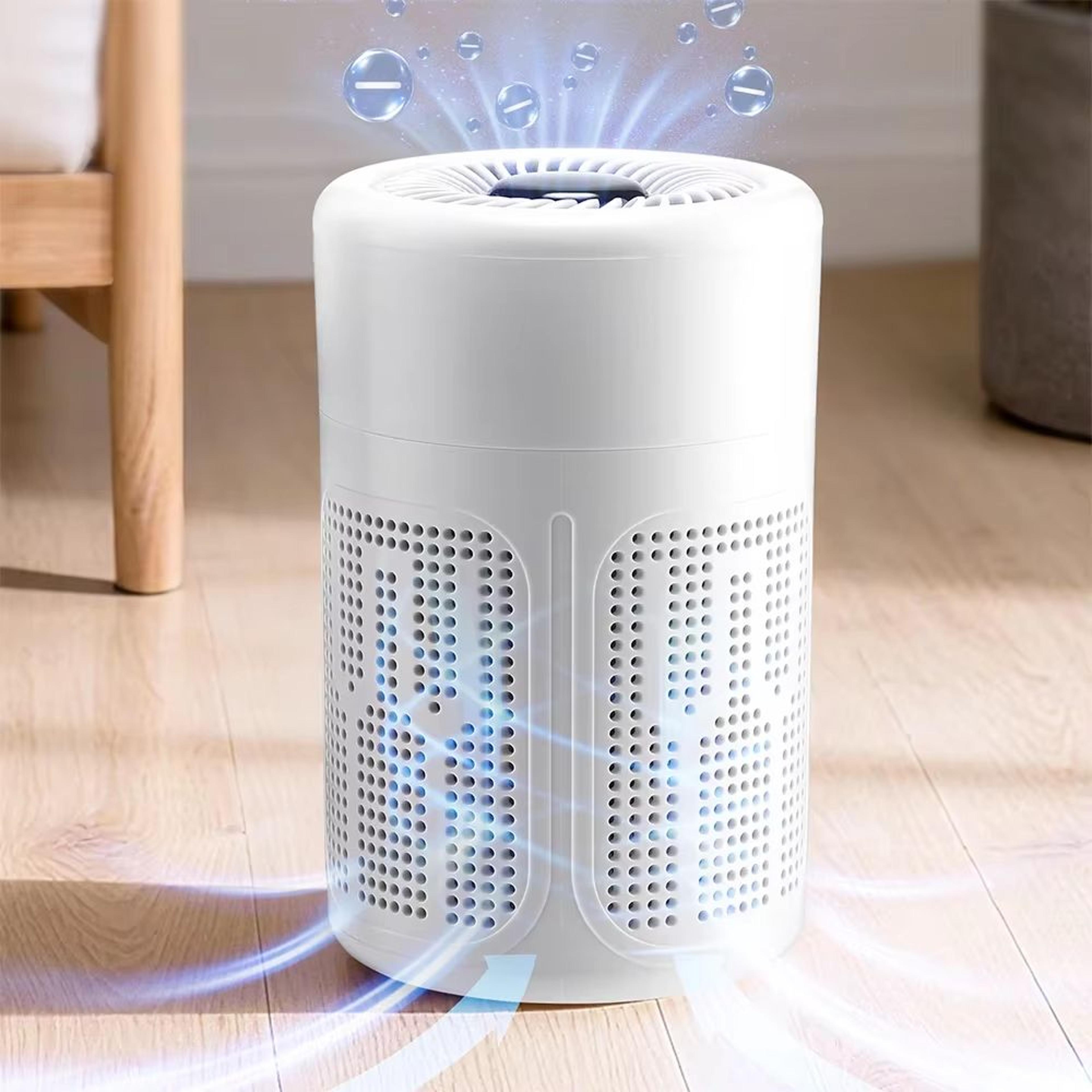 Mini Desktop HEPA  NegativeIon Air Purifier For Home  Office 0
