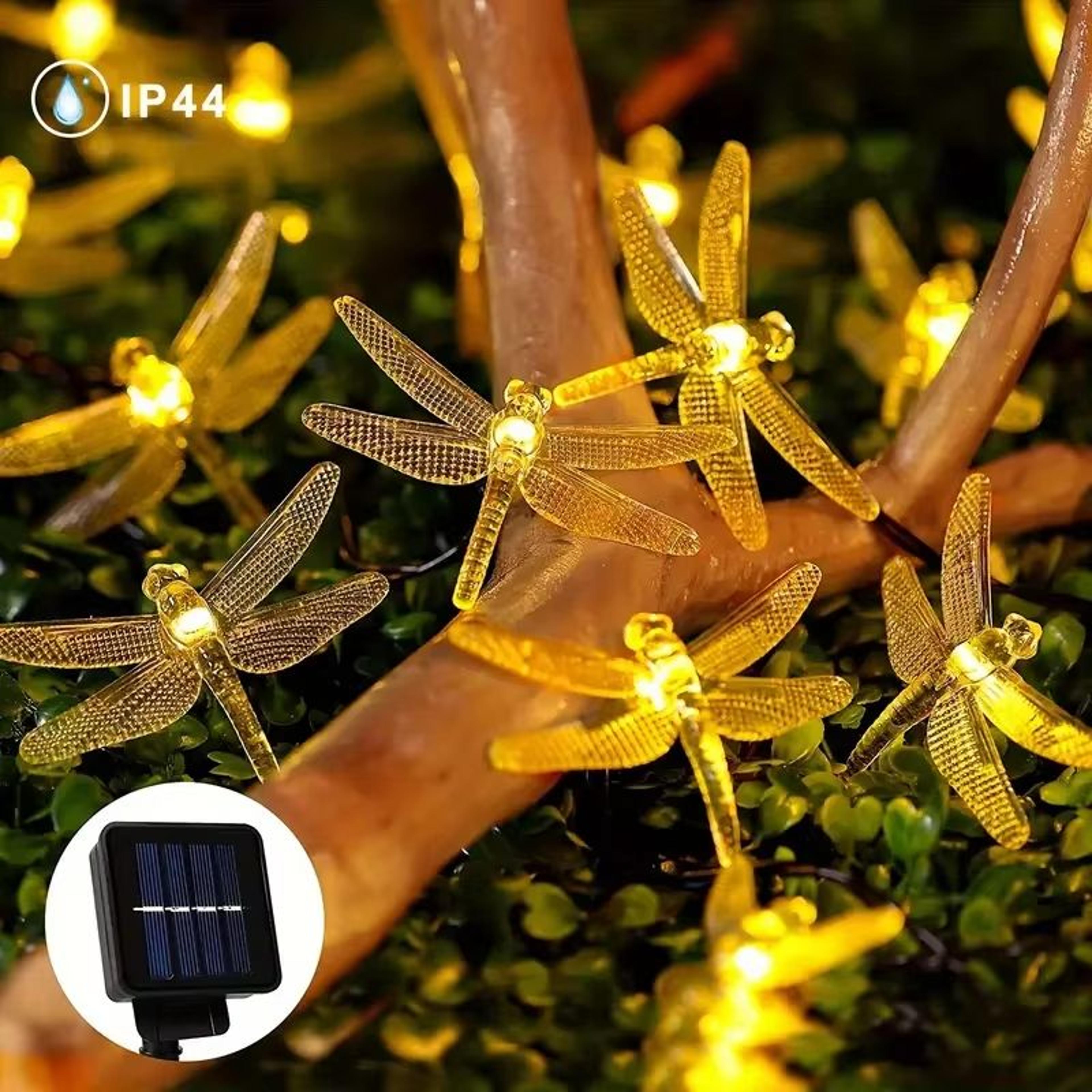 20 LED Dragonfly Solar String Lights  Outdoor LED Light For Garden Yard  Patio Decor 0