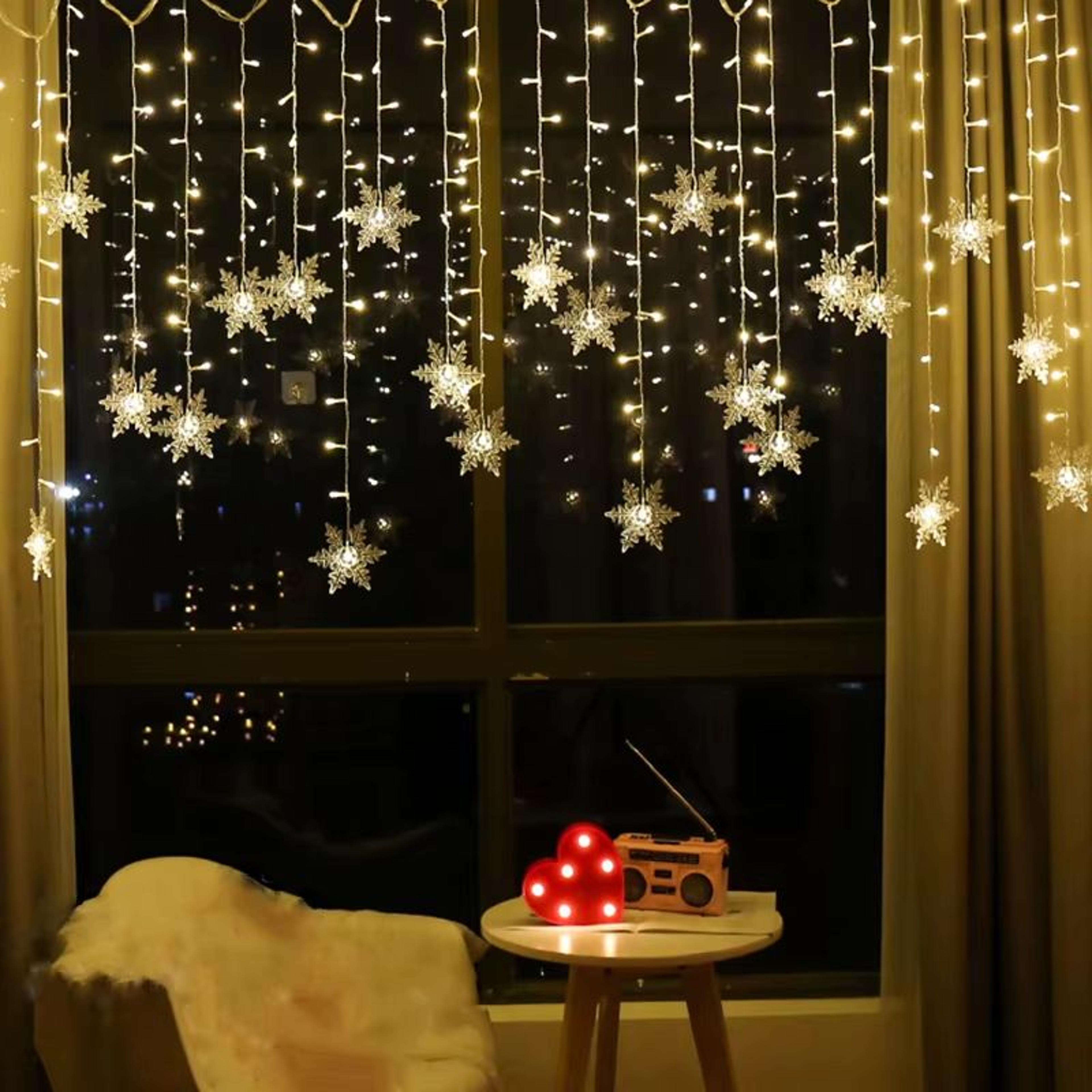 32M Christmas Snowflakes LED String Lights  Flashing Fairy Curtain Lights Waterproof For Holiday Pa 0