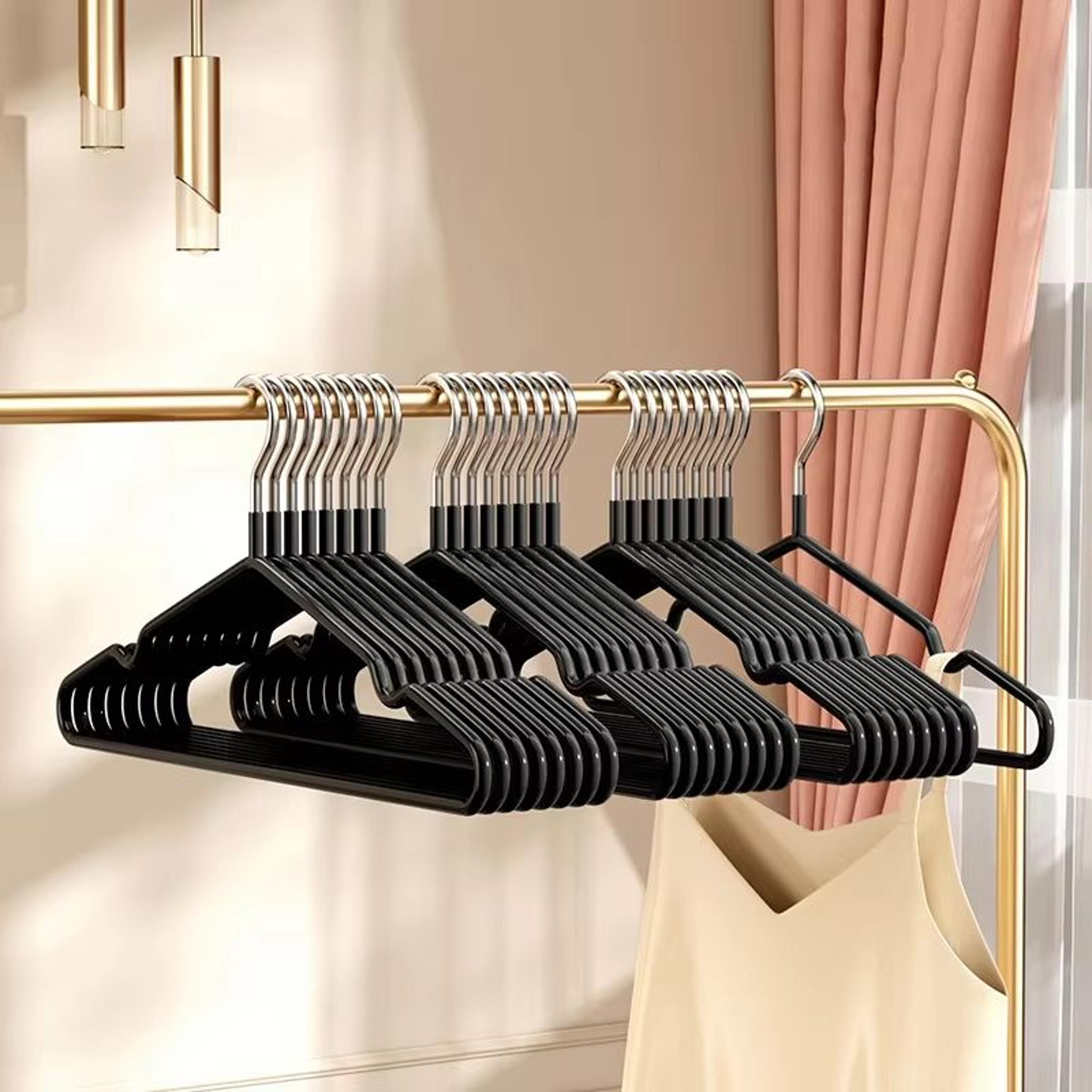 Premium Metal Traceless NonSlip Clothes Hangers 10Pack  SpaceSaving Metal Hangars For Closet Organi 6