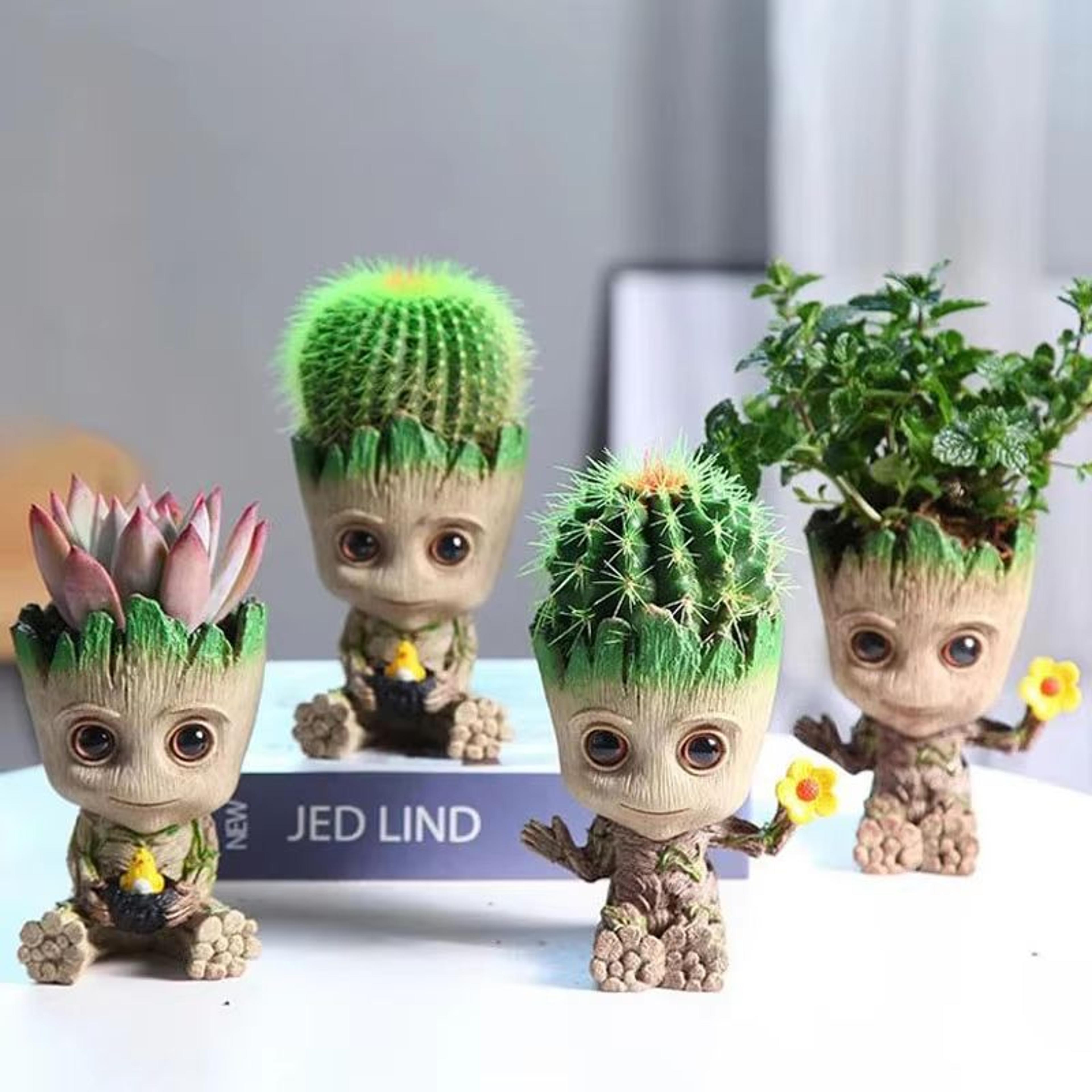 Mini Cartoon Groot Figurine  5 Cm TreeMan Desk Ornament For Home  Office Decor 2