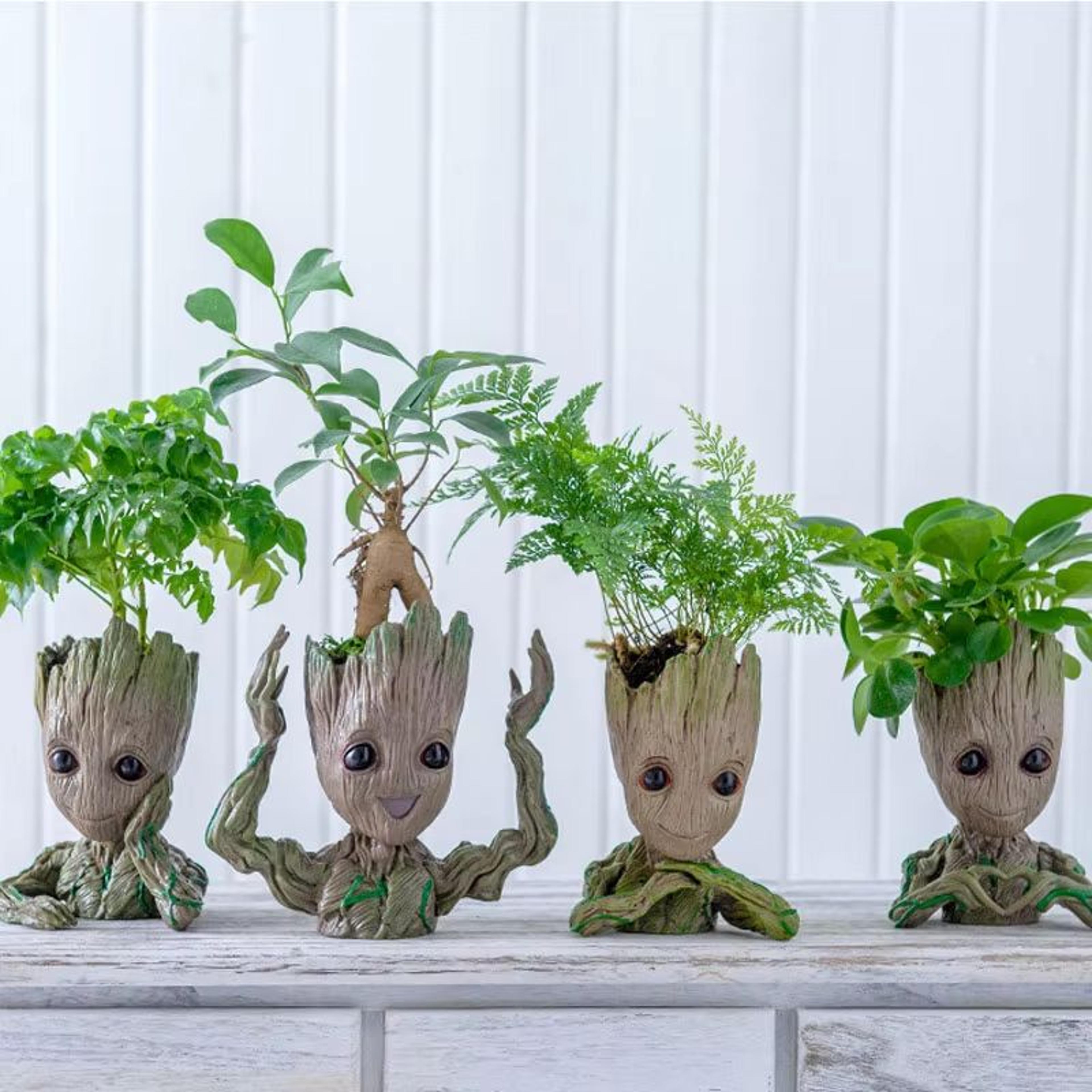 Mini Cartoon Groot Figurine  5 Cm TreeMan Desk Ornament For Home  Office Decor 3