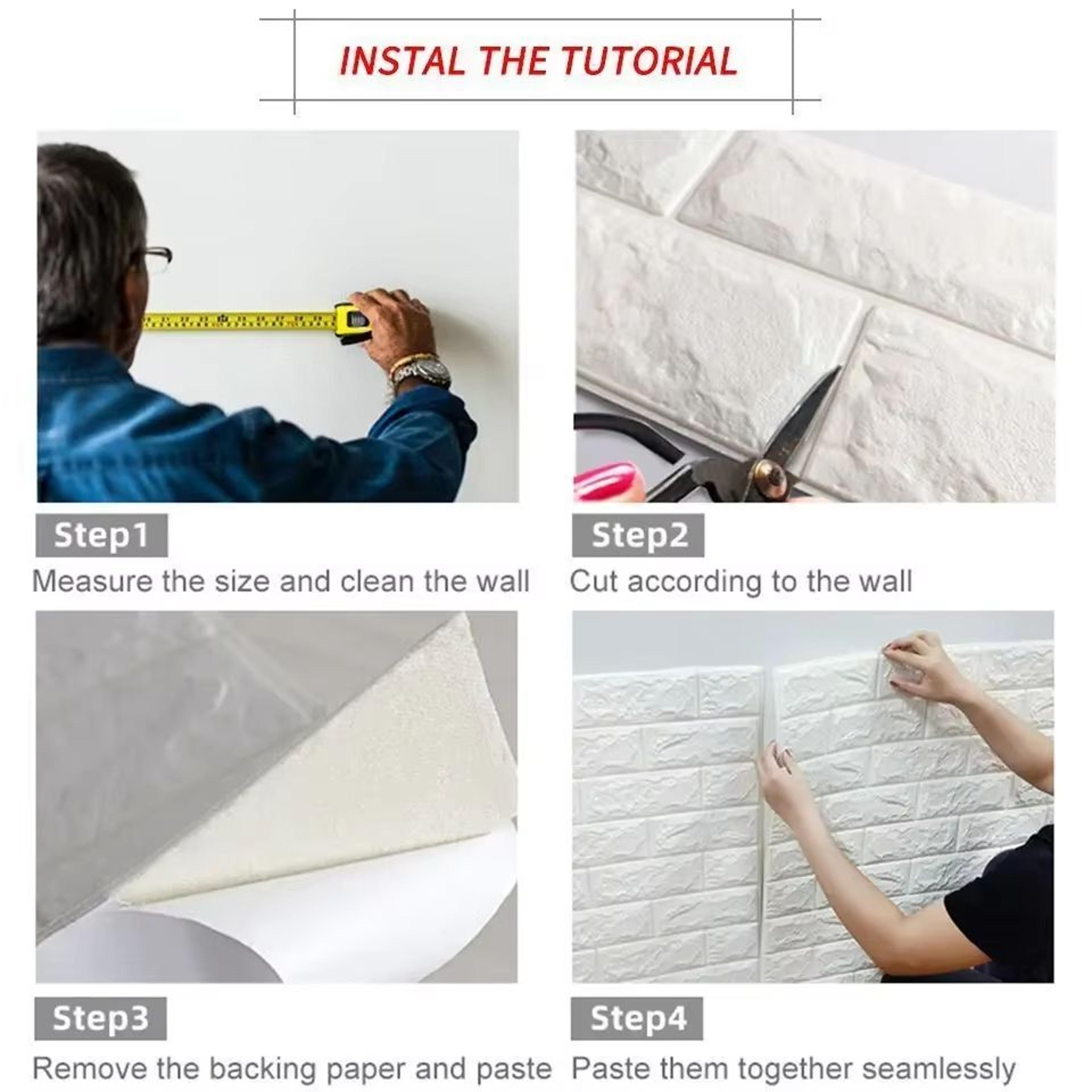 Premium 3D Brick Pattern Wall Panels  DIY Waterproof BrickEffect Wallpaper For Living Room Bedroom  1