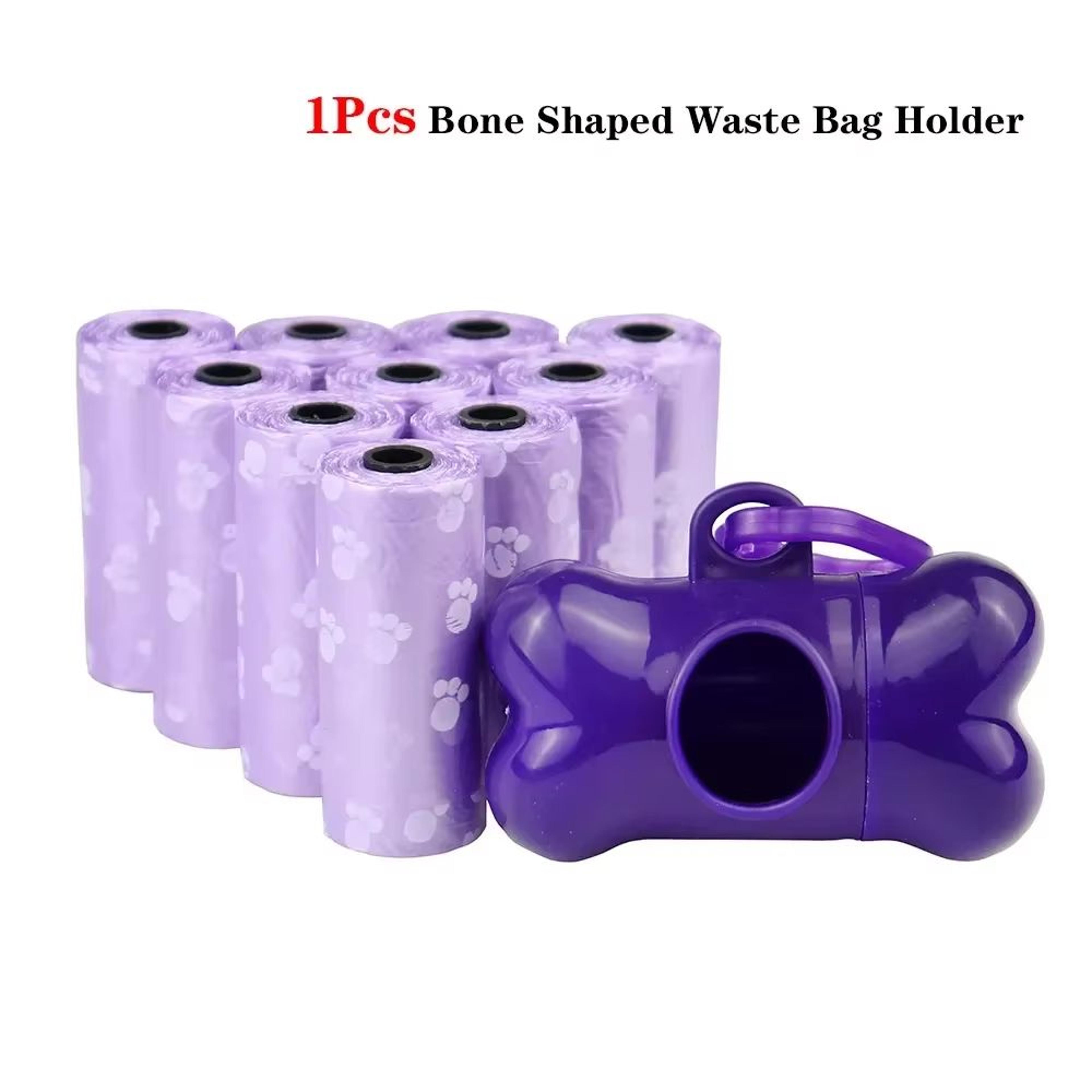 SolidColor Printed Pet Poop Bags  Portable Dog Walking Waste  HouseUse Bags 10