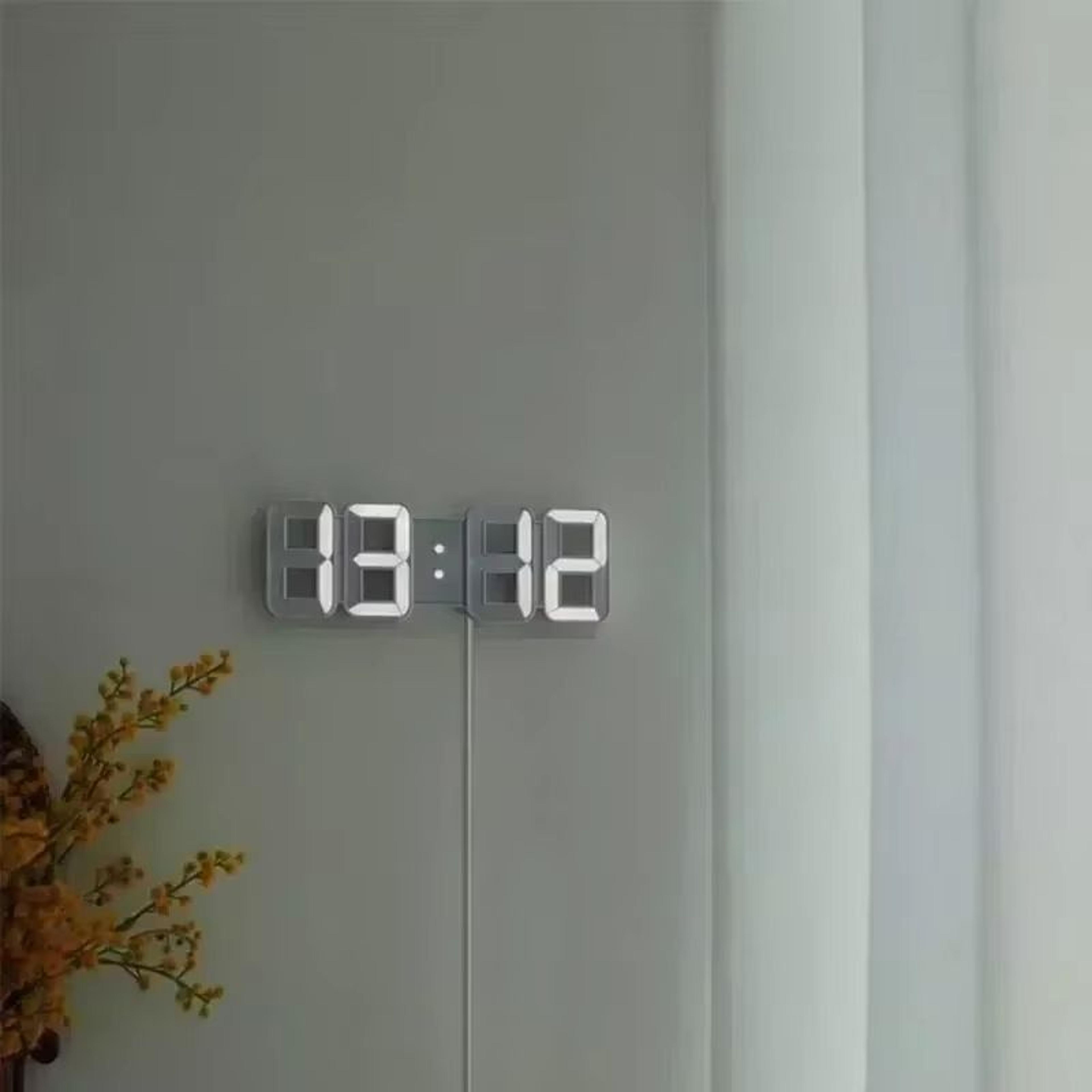 Modern LED Digital Wall  Desk Clock  Sleek Alarm Clock For Home  Office 4
