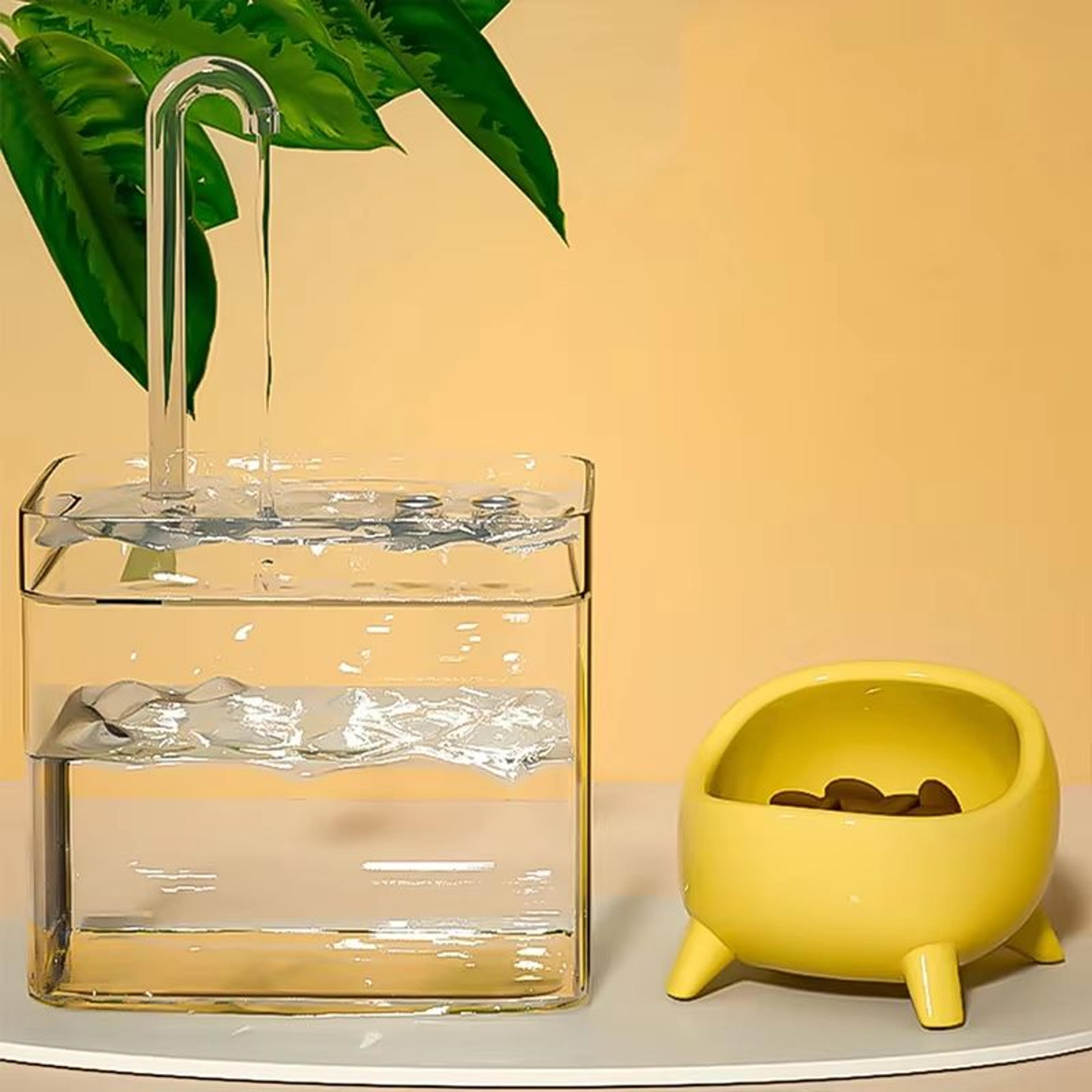 UltraQuiet USB Recirculating Cat Water Fountain With AutoFilter  For Clean Fresh Pet Hydration 2