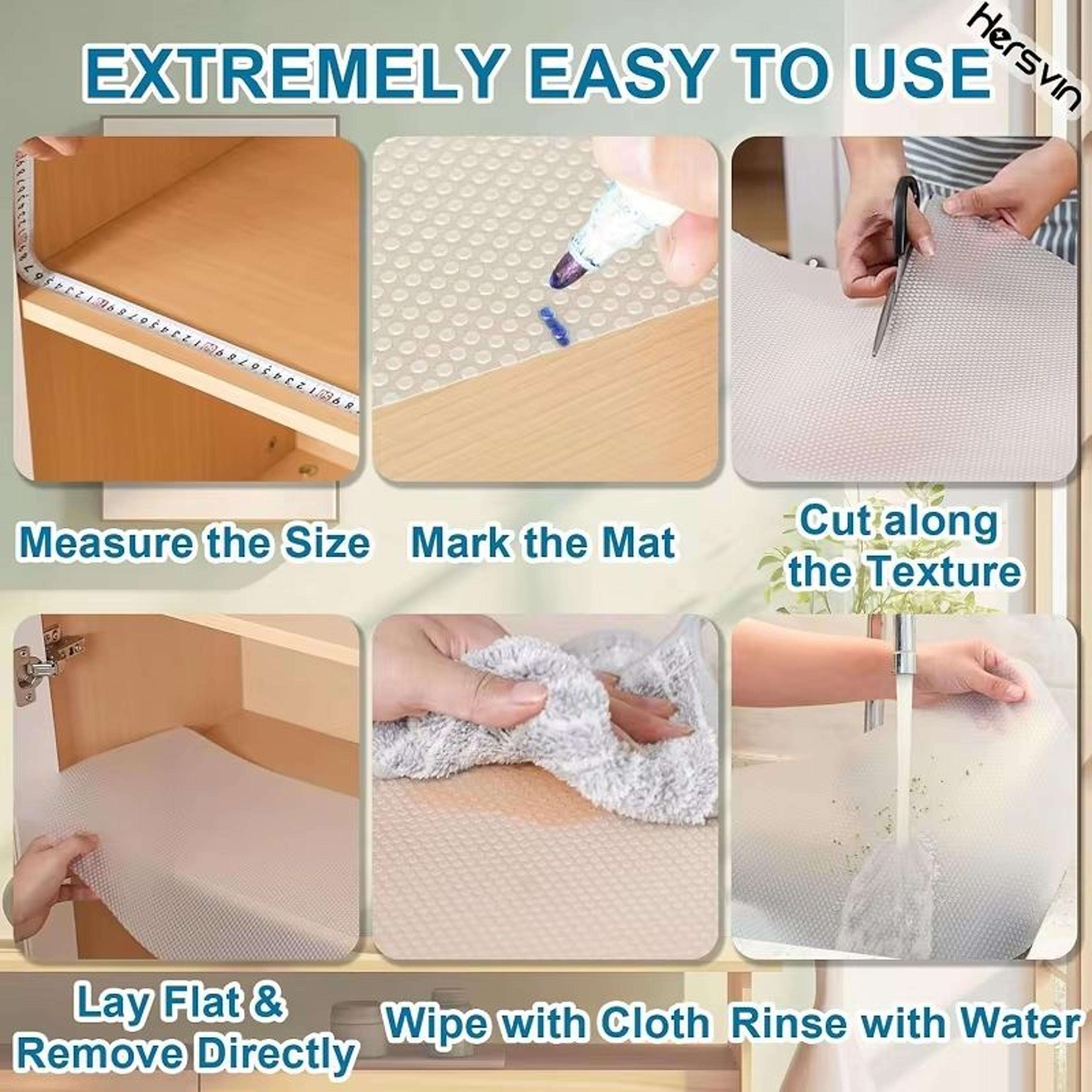 EVA Waterproof NonSlip Cabinet  Fridge Mat  CuttoFit NonAdhesive Drawer Liner For Kitchen 4