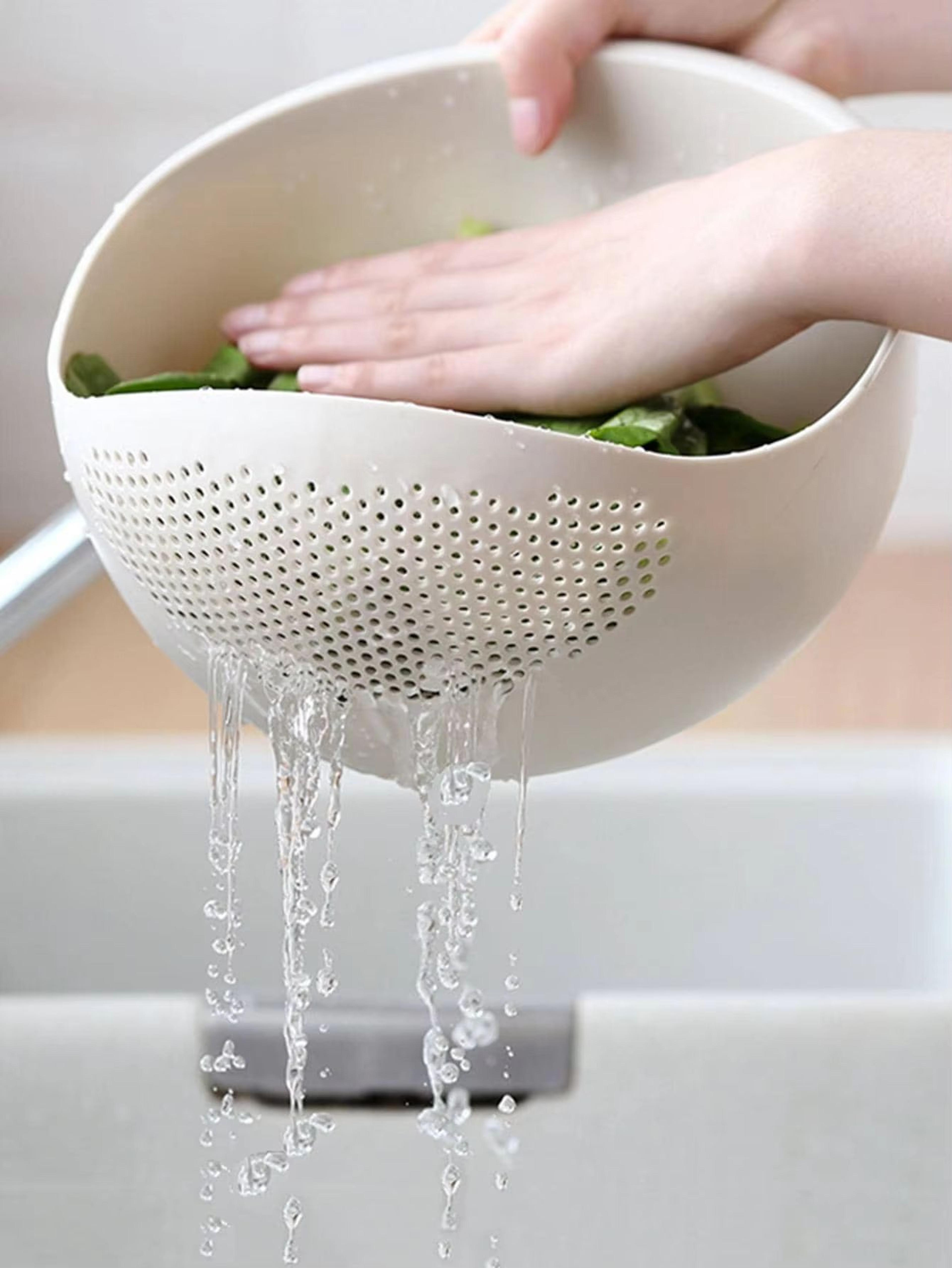 MultiPiece Colander Rice  Fruit Bowl Set  HandleIncluded Drain Basket Kitchen Organizer 3