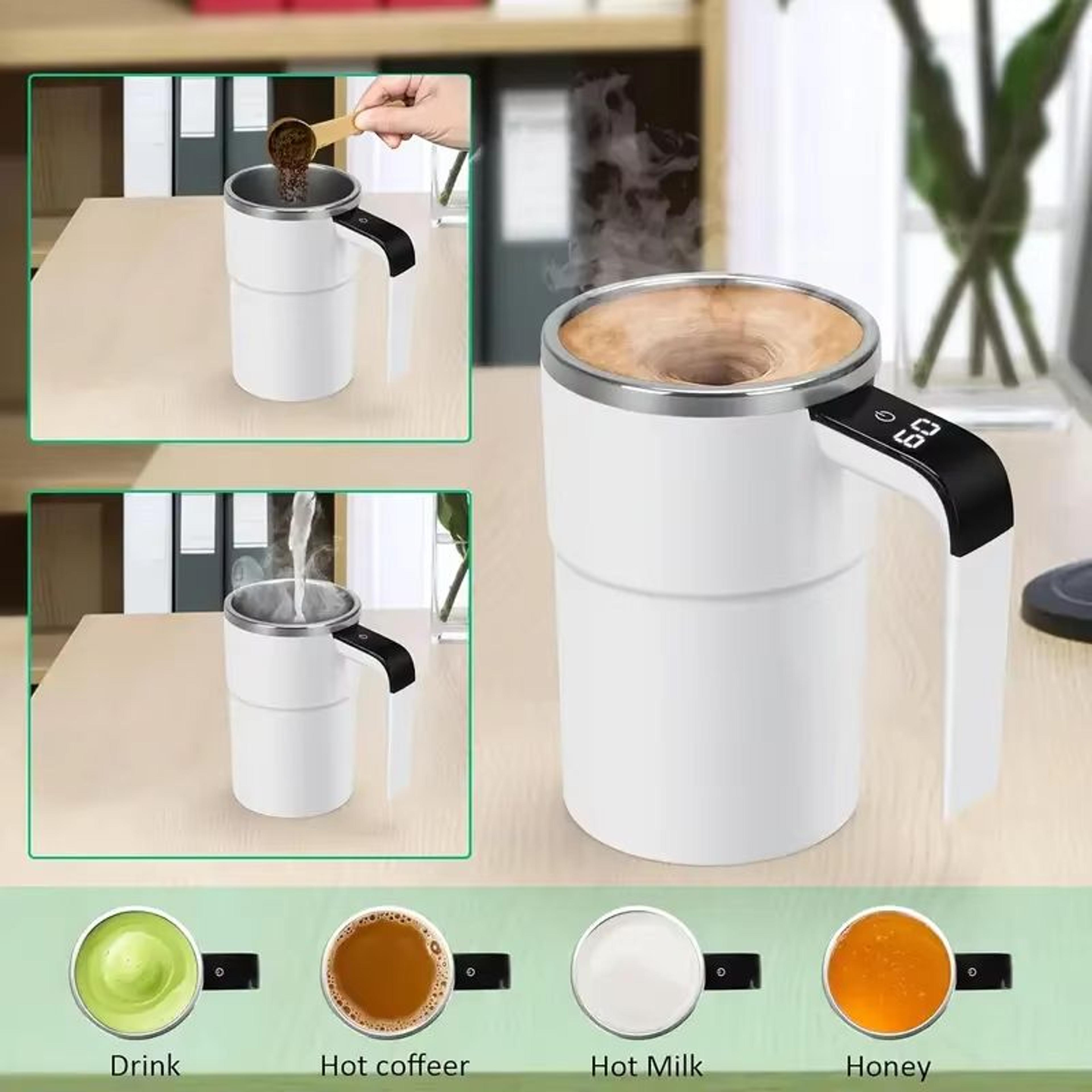 MixMaster LED Smart Mixing Coffee Cup USB Magnetic Stirring Mug 6