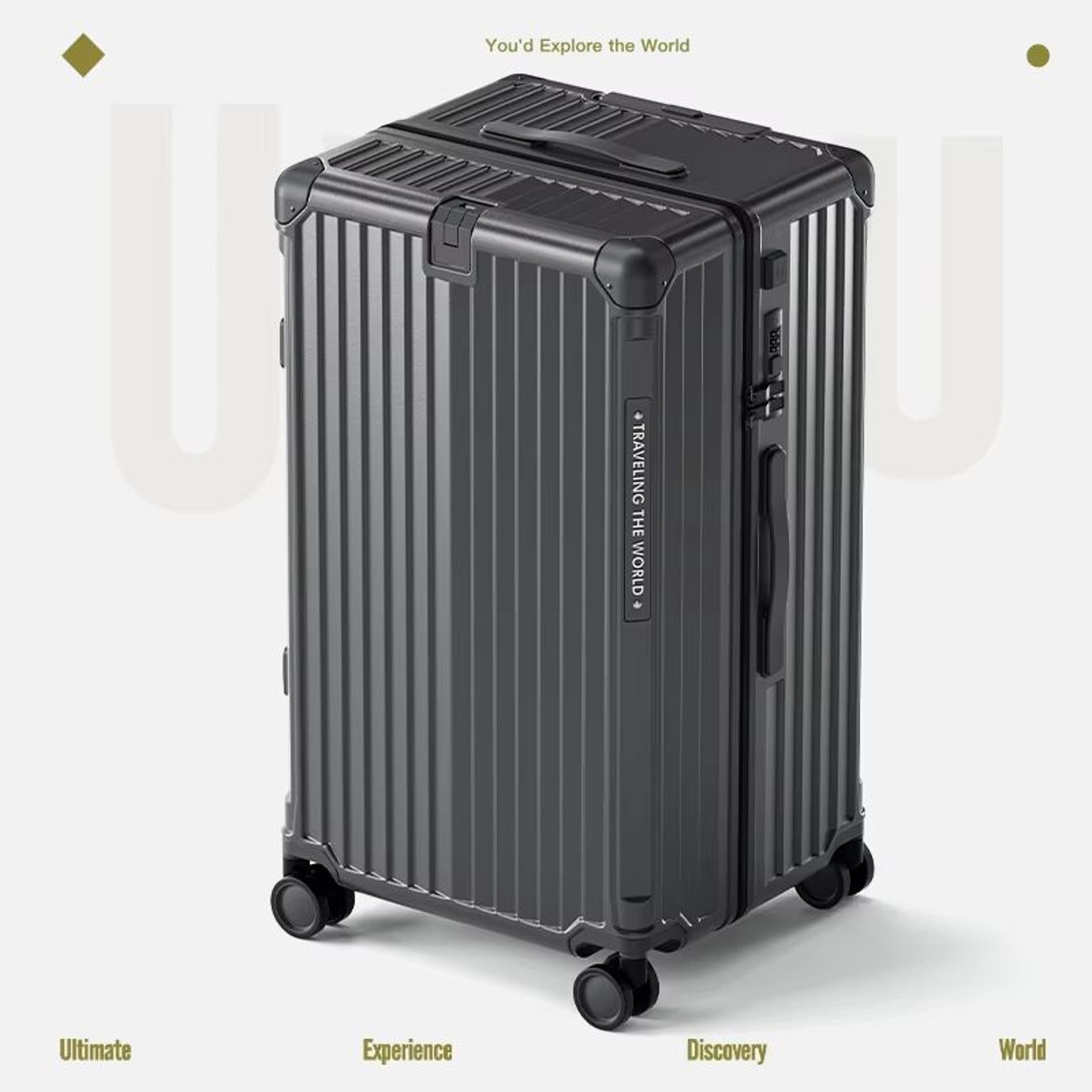 Hard Shell Carry On Suitcase Rolling Travel Luggage With Spinner Wheels 20 24 26 28 30 Inch Large C 9