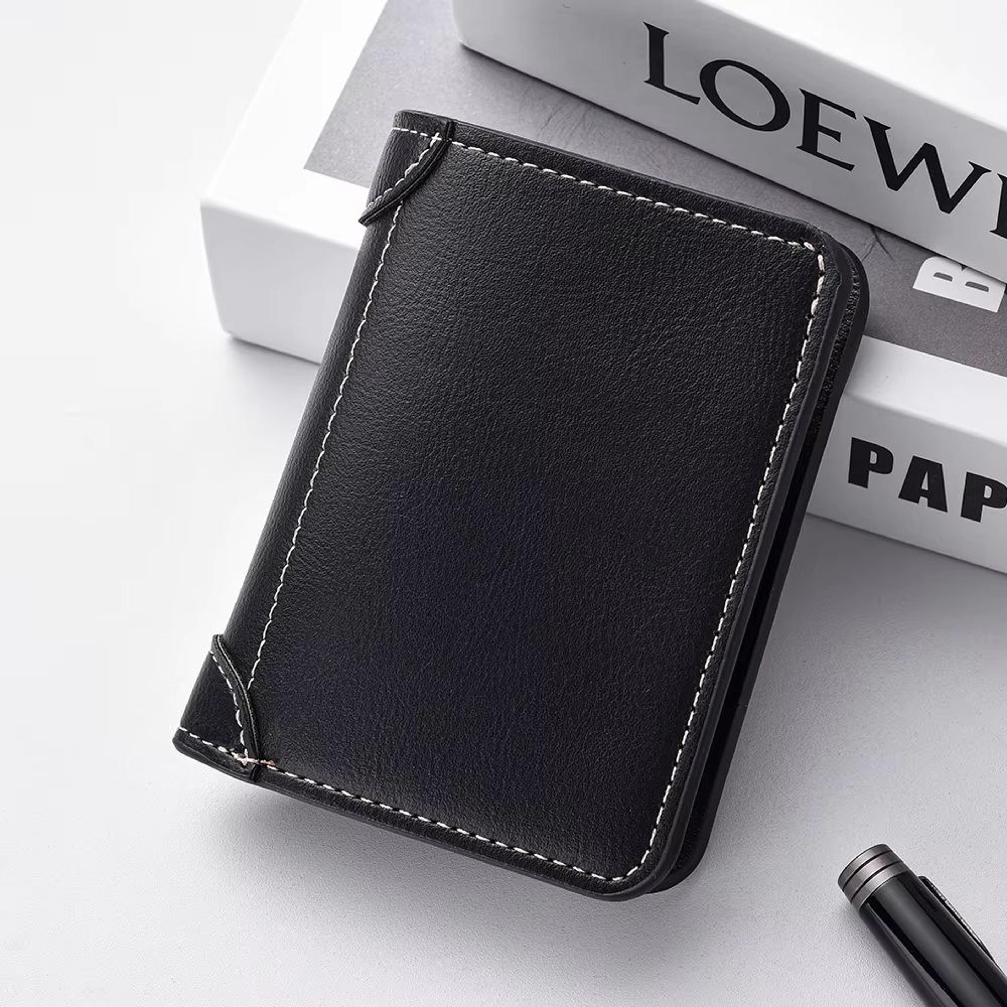 Ultra Thin Mini Soft PU Leather Credit Card Wallet Holder Short Vertical Mens Slim Wallet 15