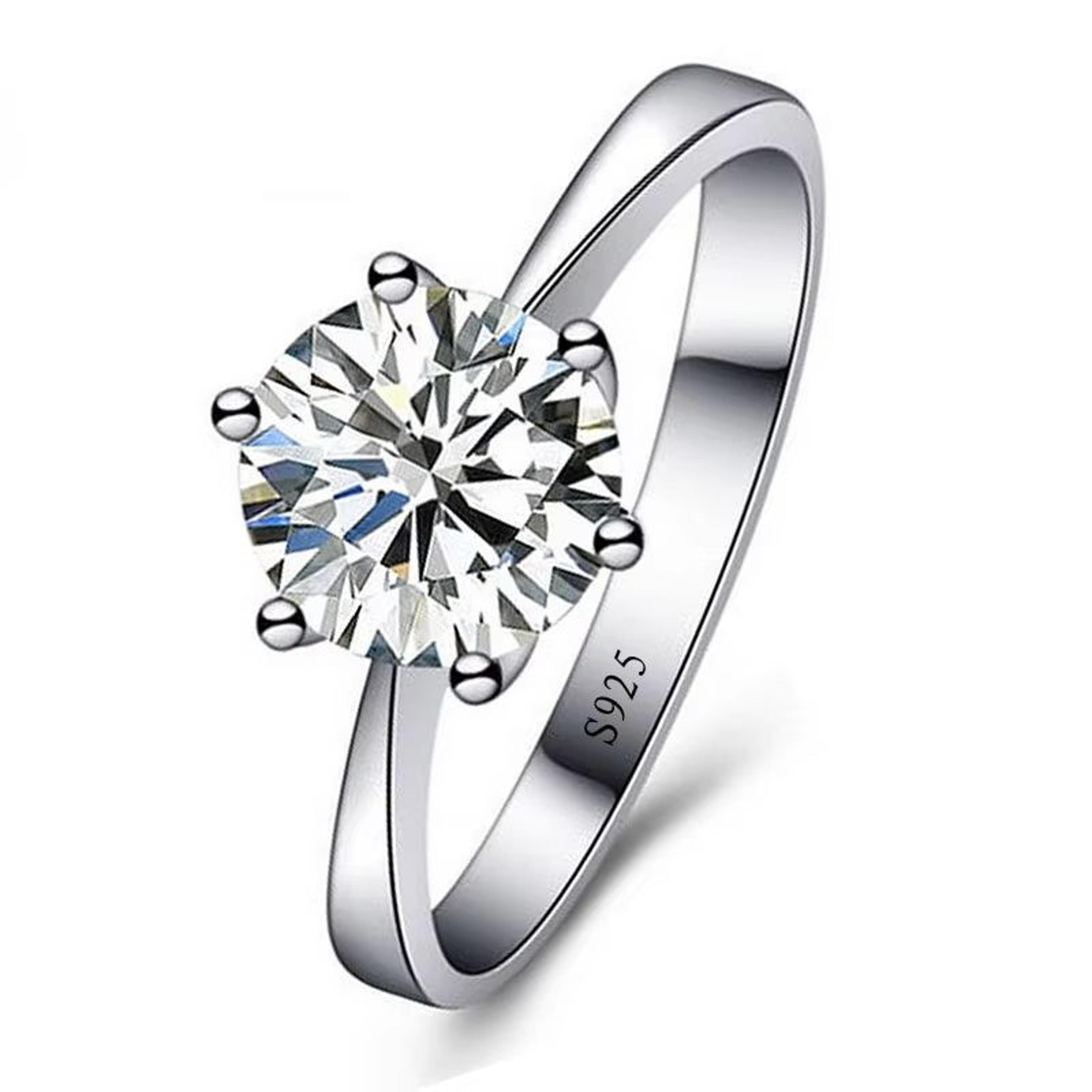 elegant s925 sterling silver engagement ring with austrian crystal – matching wedding band for men and women