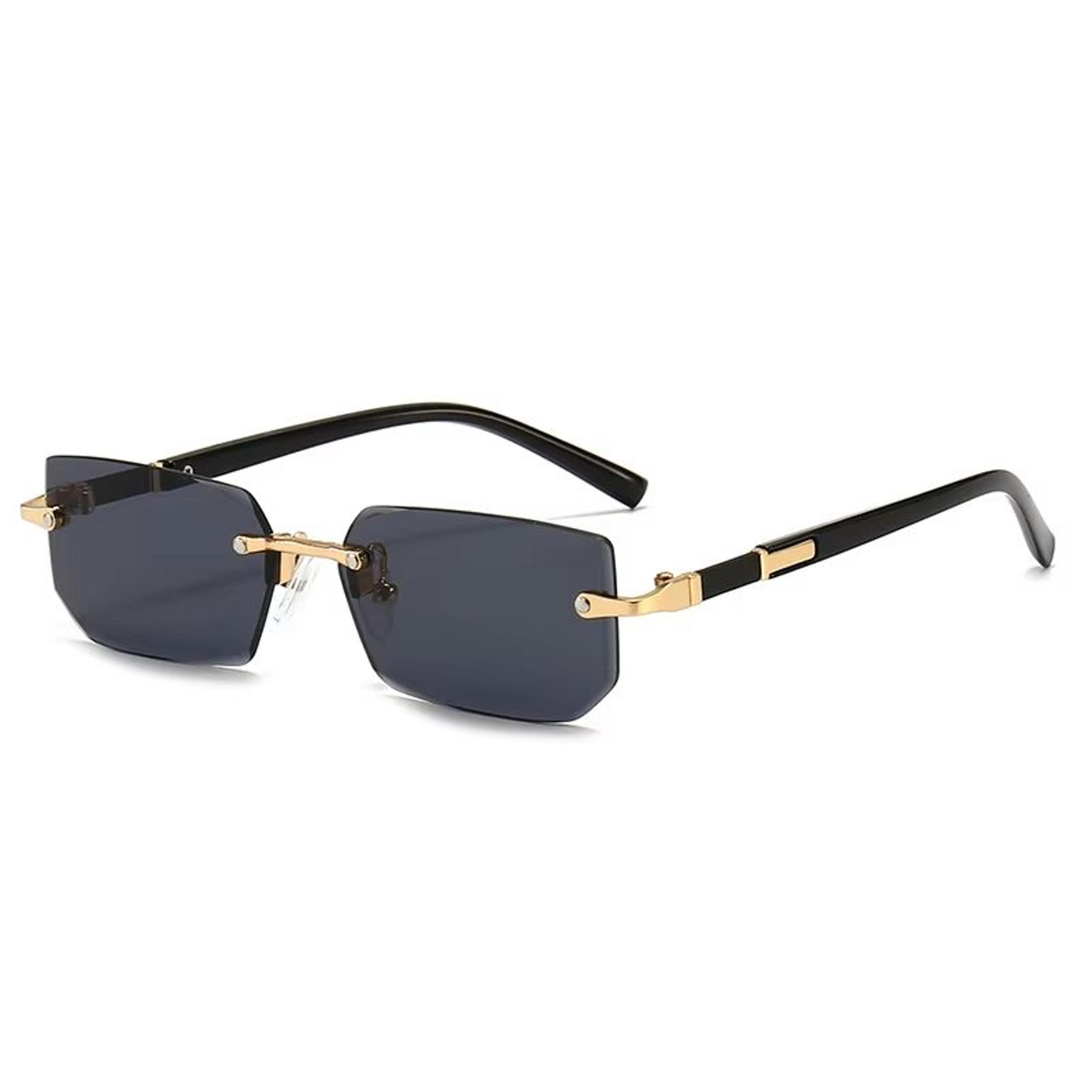 Rimless Rectangle Small Square Sunglasses For Women And Men 0