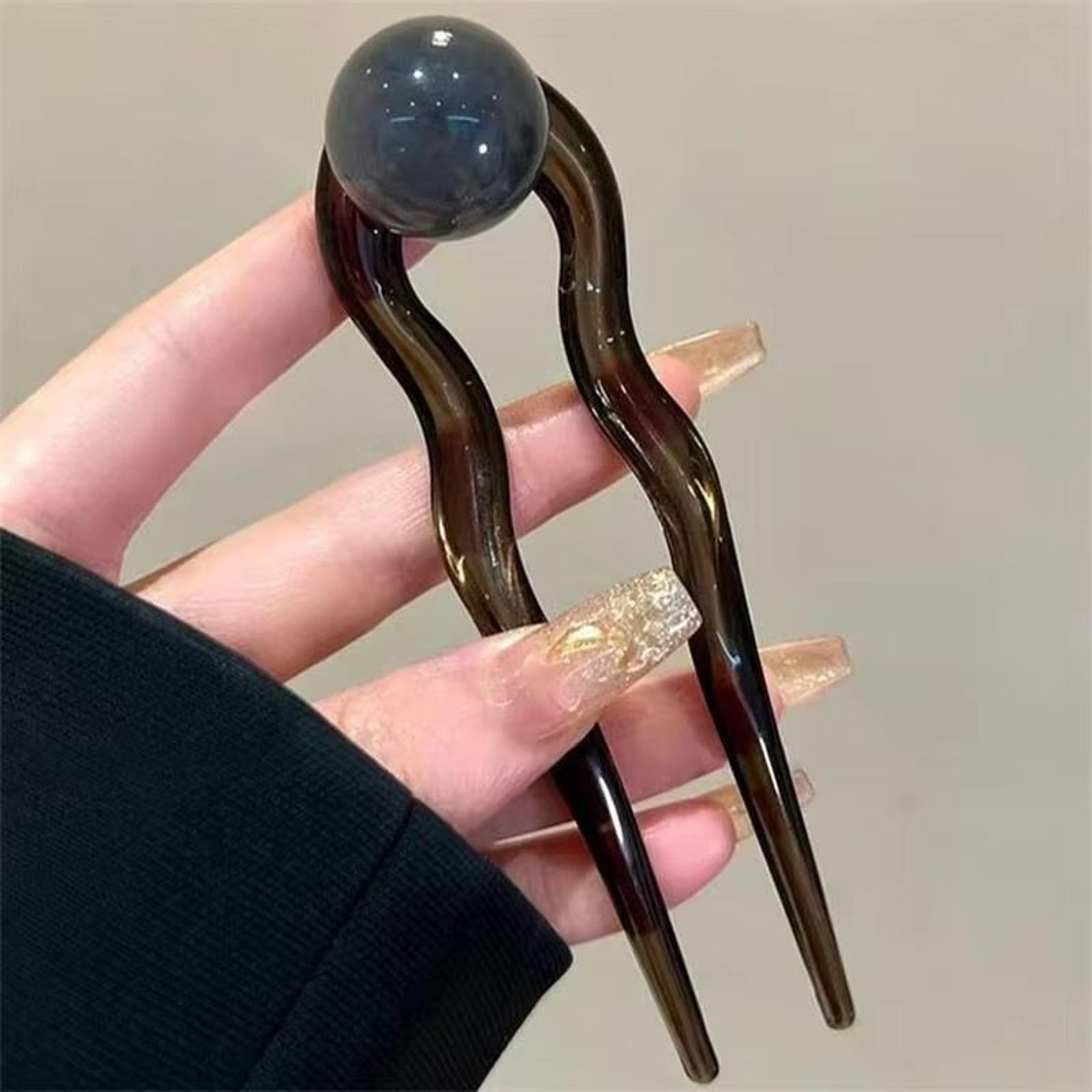 Pastel Pearl Hair Accessories For Women U Shaped Hairpin Bun Fork 9
