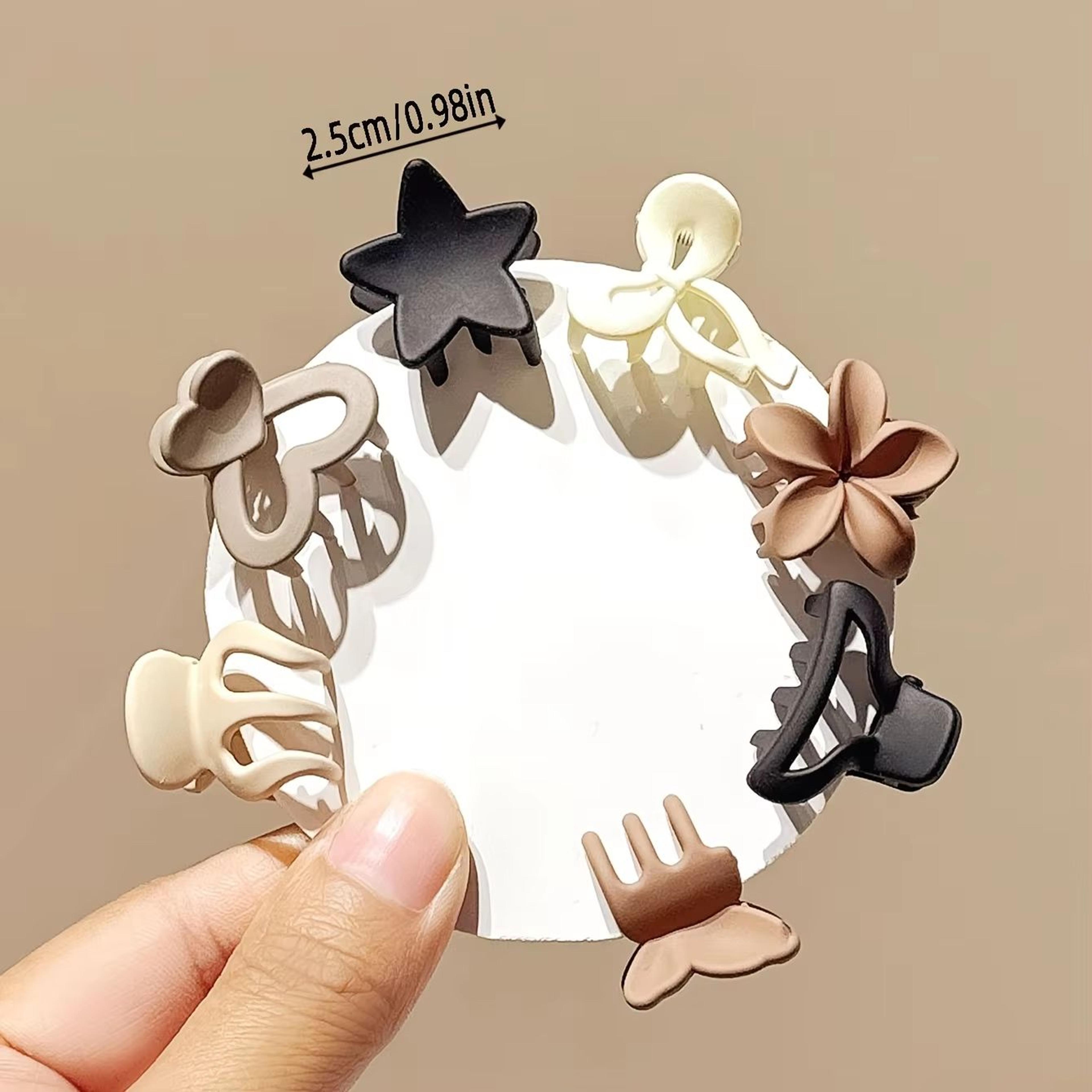 Cozy Neutrals Small Hair Clips Set For Girls And Women 4