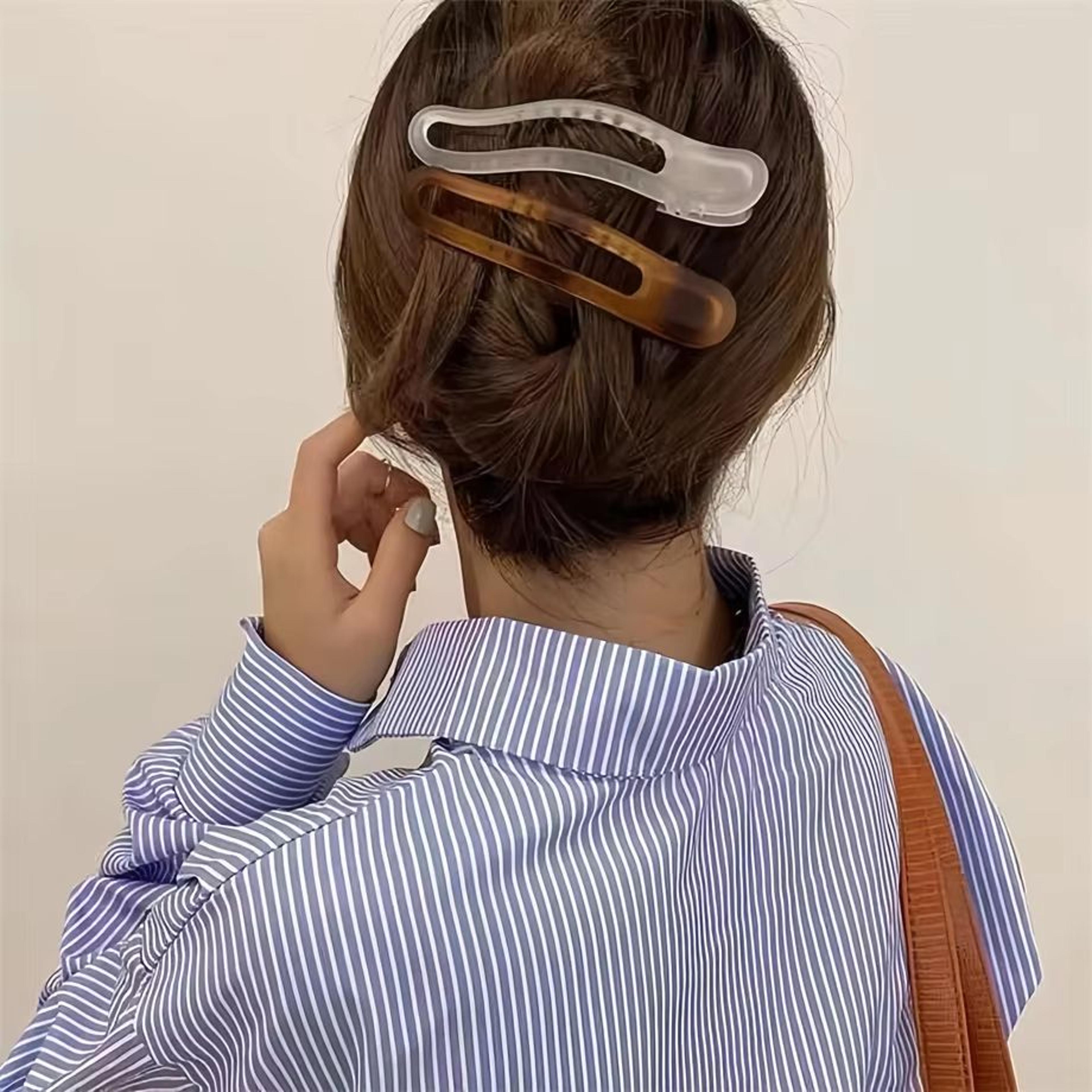 Matte Bow Duckbill Hair Clips  Solid Color Acrylic Hair Claws For Women 15