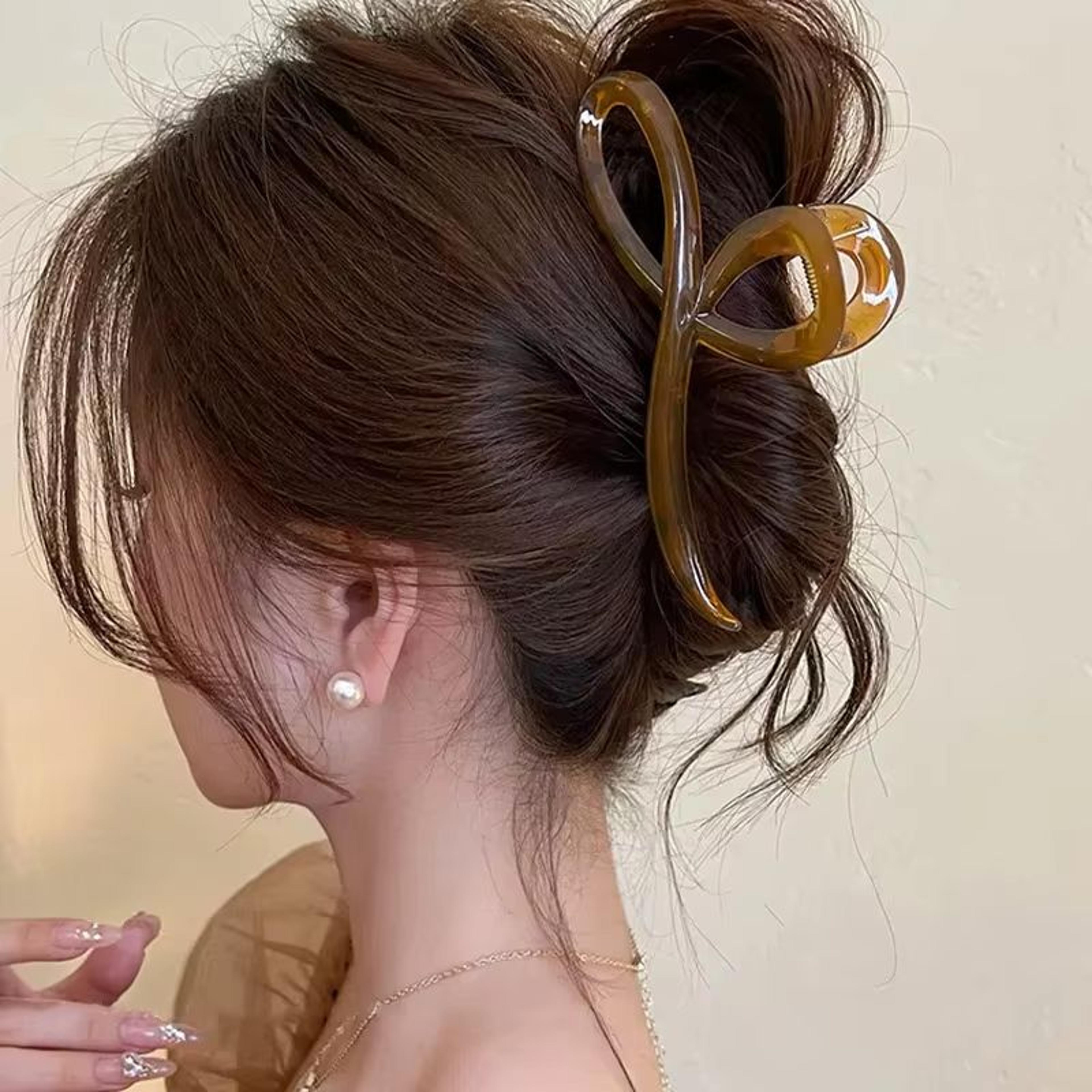 Elegant Jelly Bow Hair Claw  Sweet Back Hair Clip For Women  Girls 1
