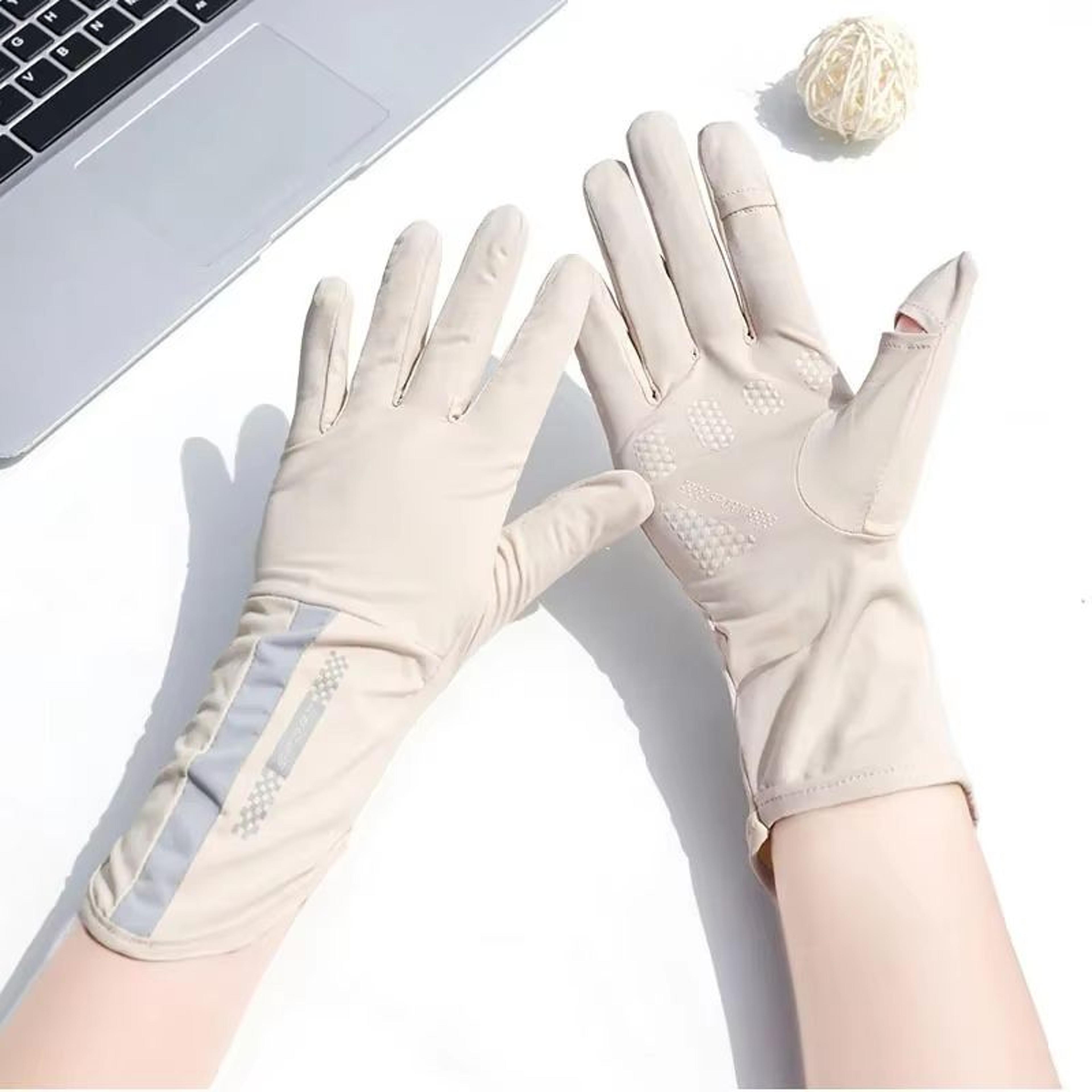 BreezeGuard Summer Sunscreen Gloves Womens Thin Ice Silk UV Driving Gloves UPF 50 9