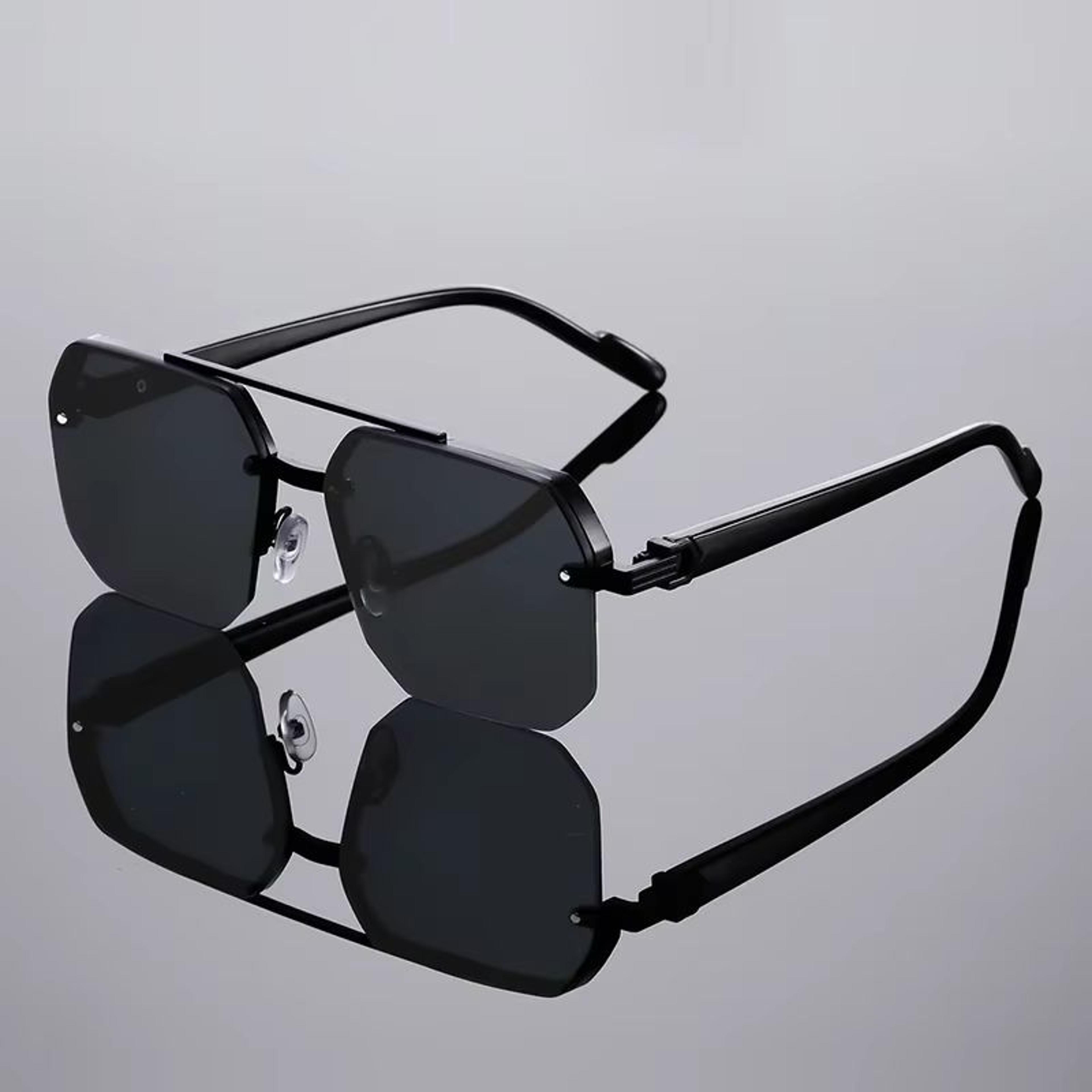 GM Lumias Oversized Semi Rimless Sunglasses For Men Vintage Gradient Casual Shades 7