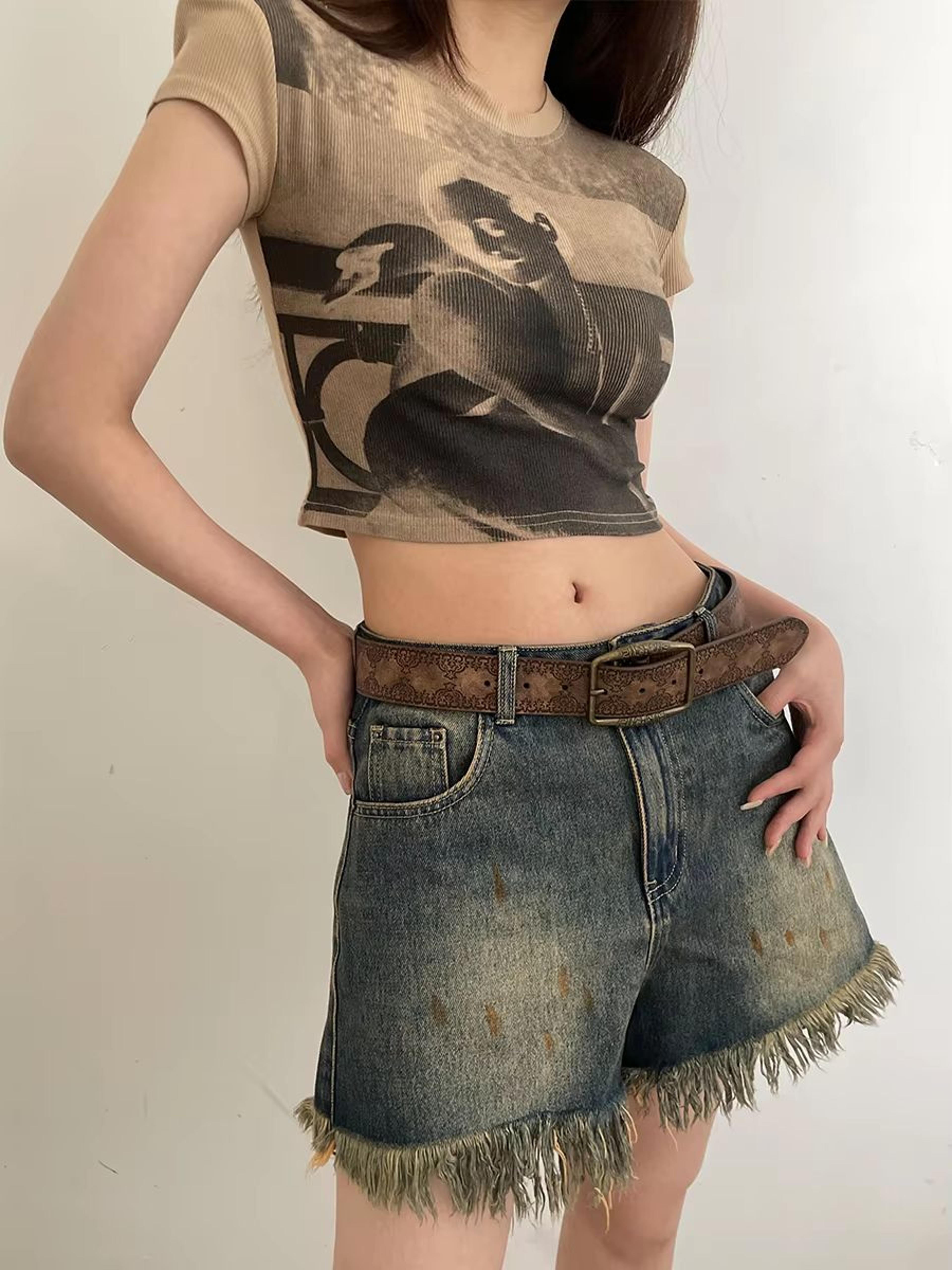 Aurora Muse Y2K Belt  Retro Brown Boho Waist Belt For Jeans  Dresses 4