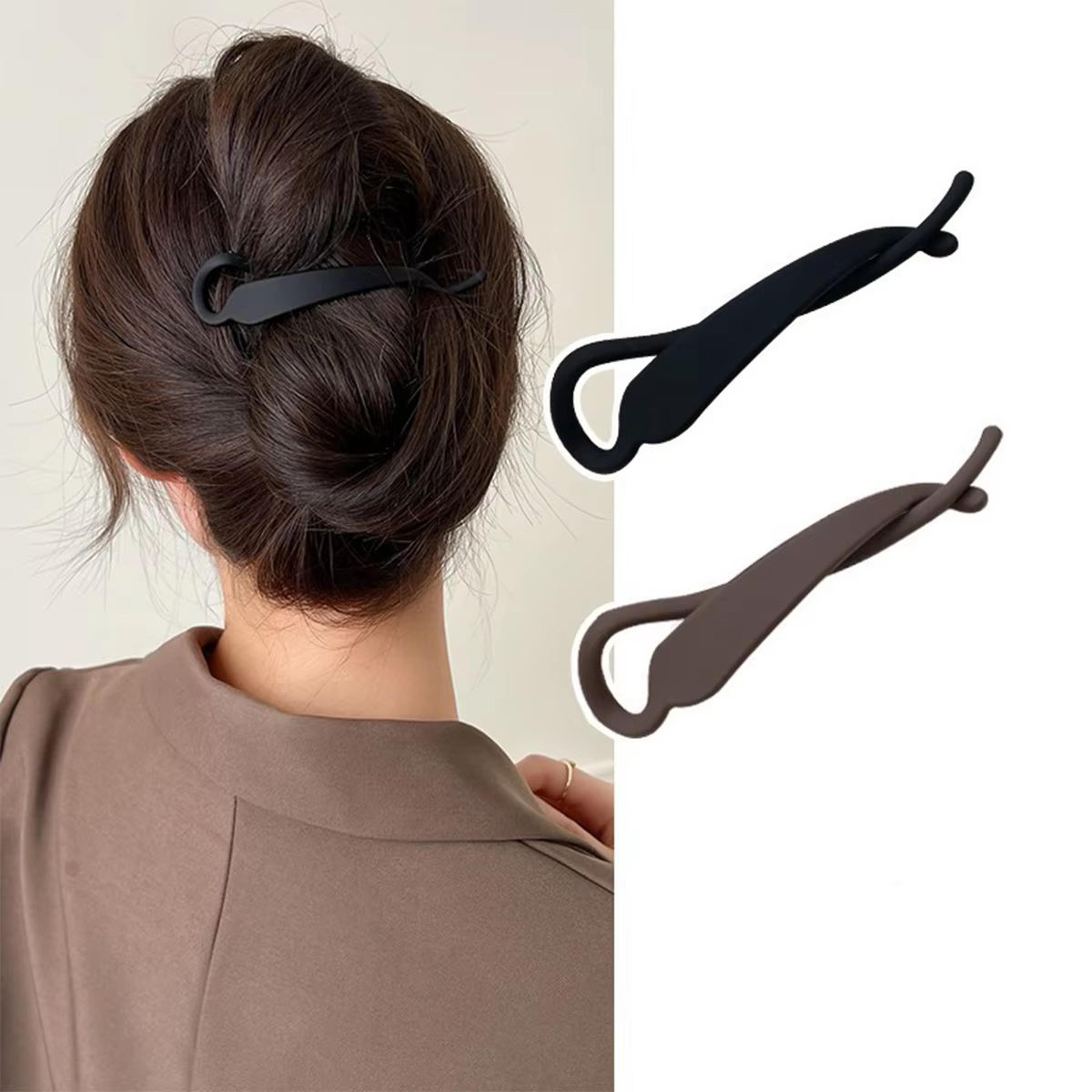 elegant duo banana clip set – vertical ponytail hair clips for women