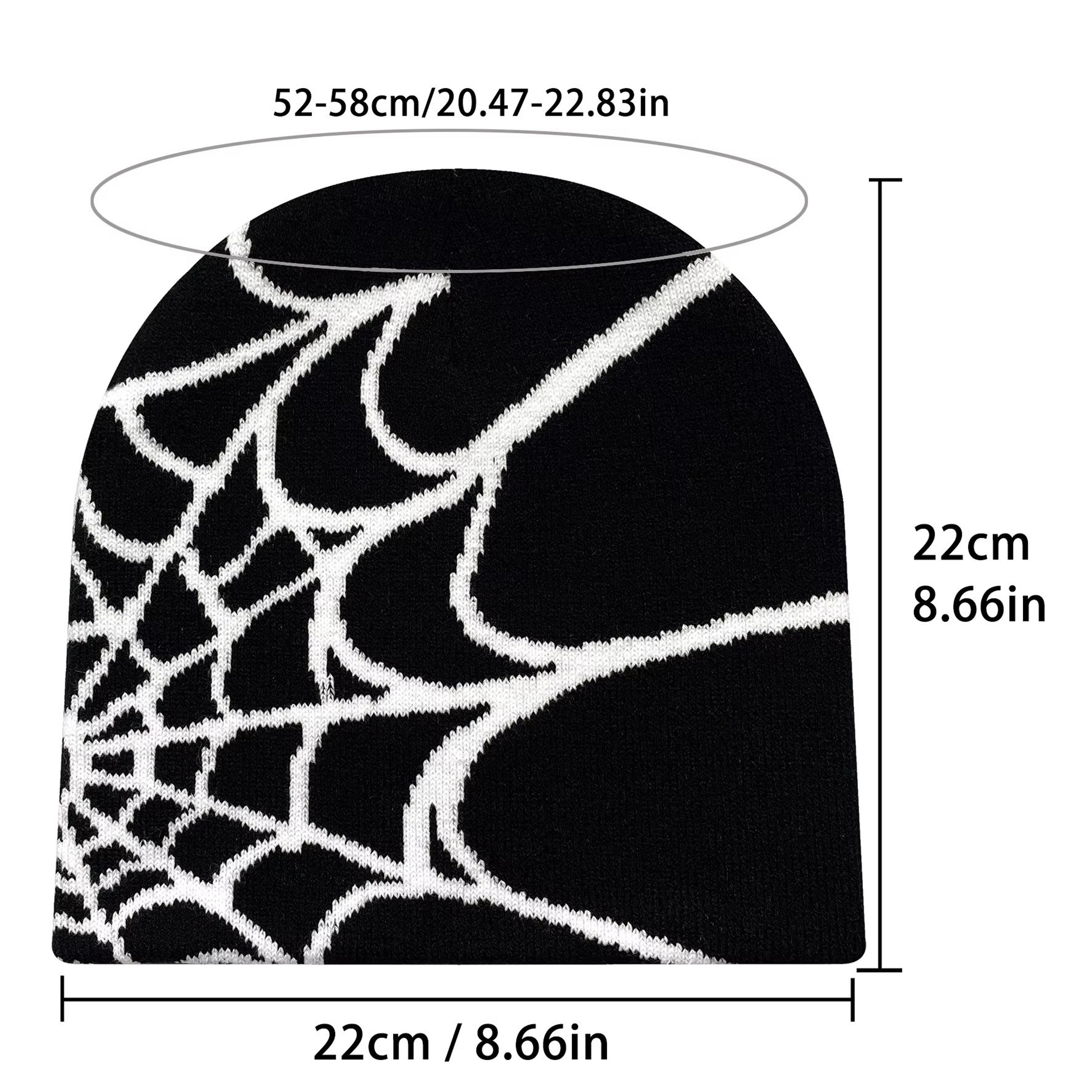 WebRide Y2K Unisex Knit Beanie  SpiderWeb Pattern Outdoor Hat For Men  Women 1